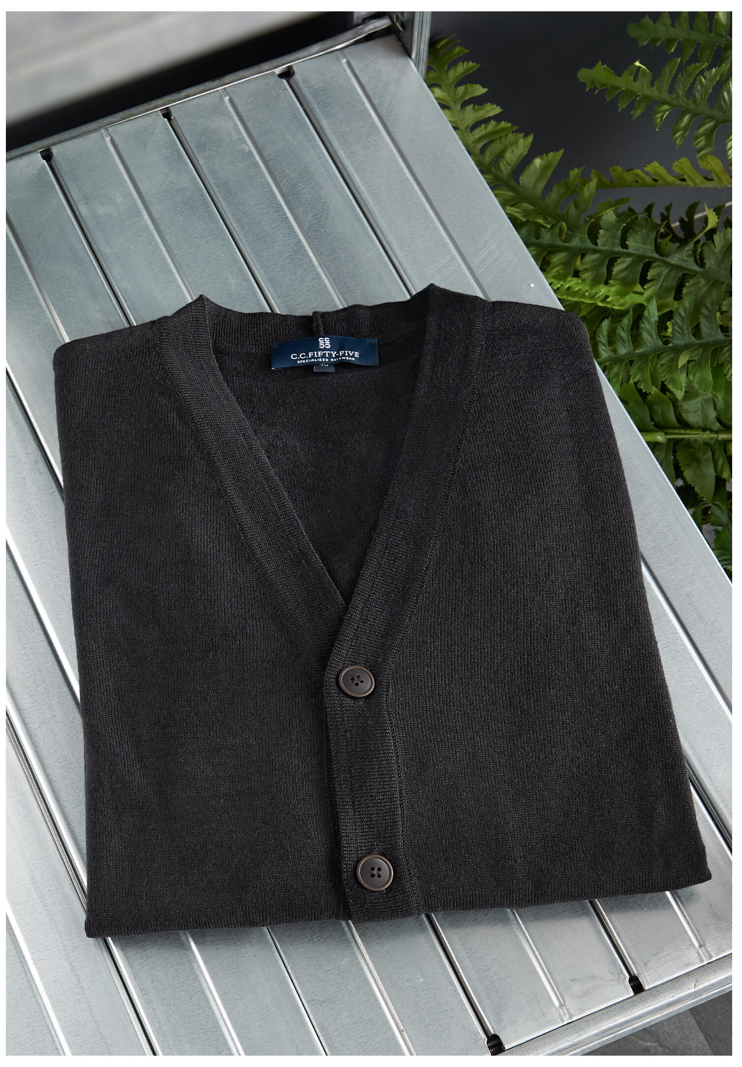 Herren Strickjacke Modern Fit Sale - schwarz - 4XL
