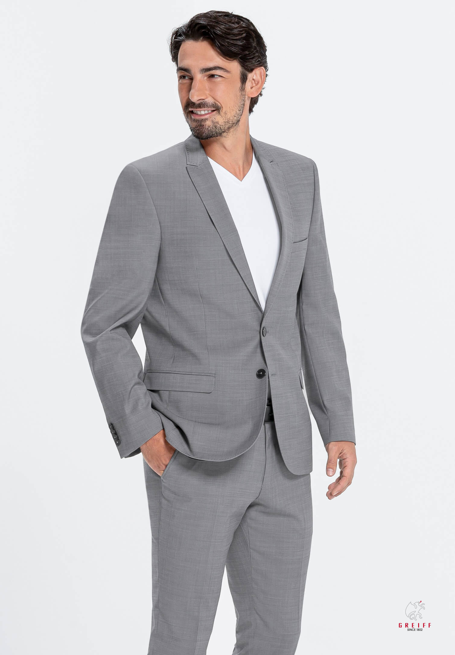 aerio sakko slim fit - hellgrau - 50