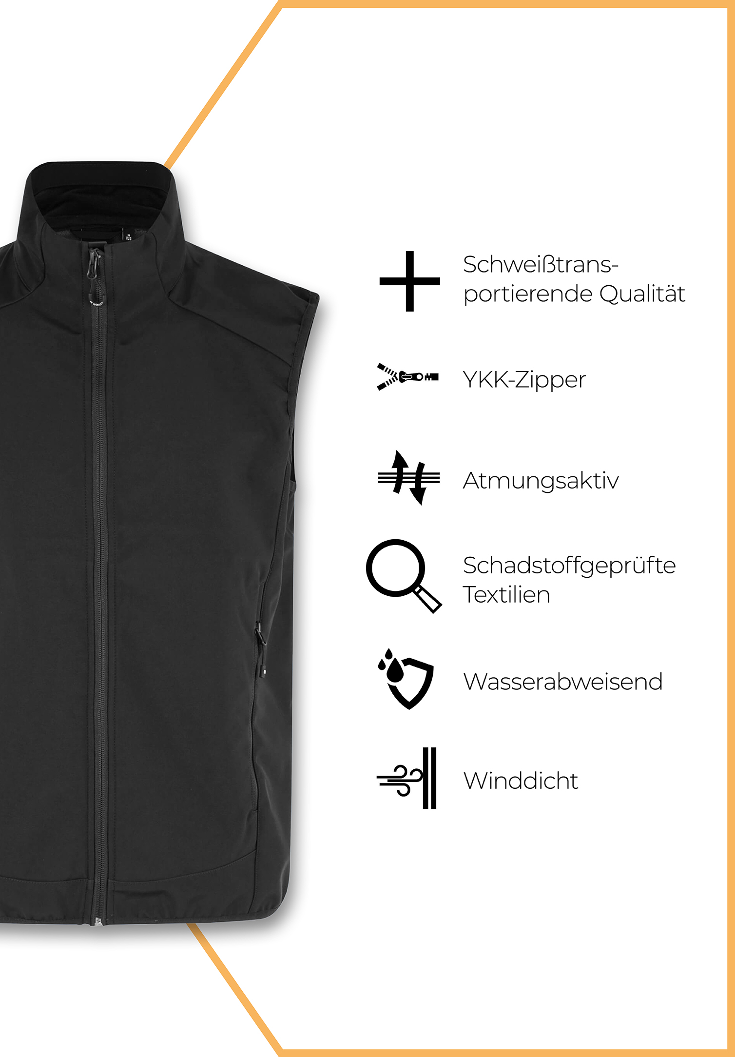 herren softshell weste classic größe: 5xl farbe: schwarz