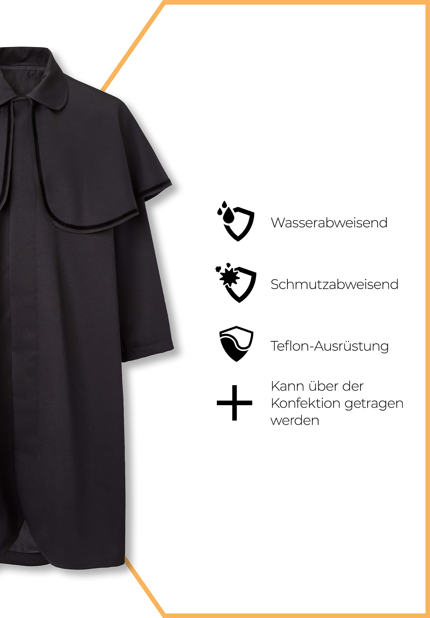 talar rundkragen - ausführung rundkragen - schwarz - xl