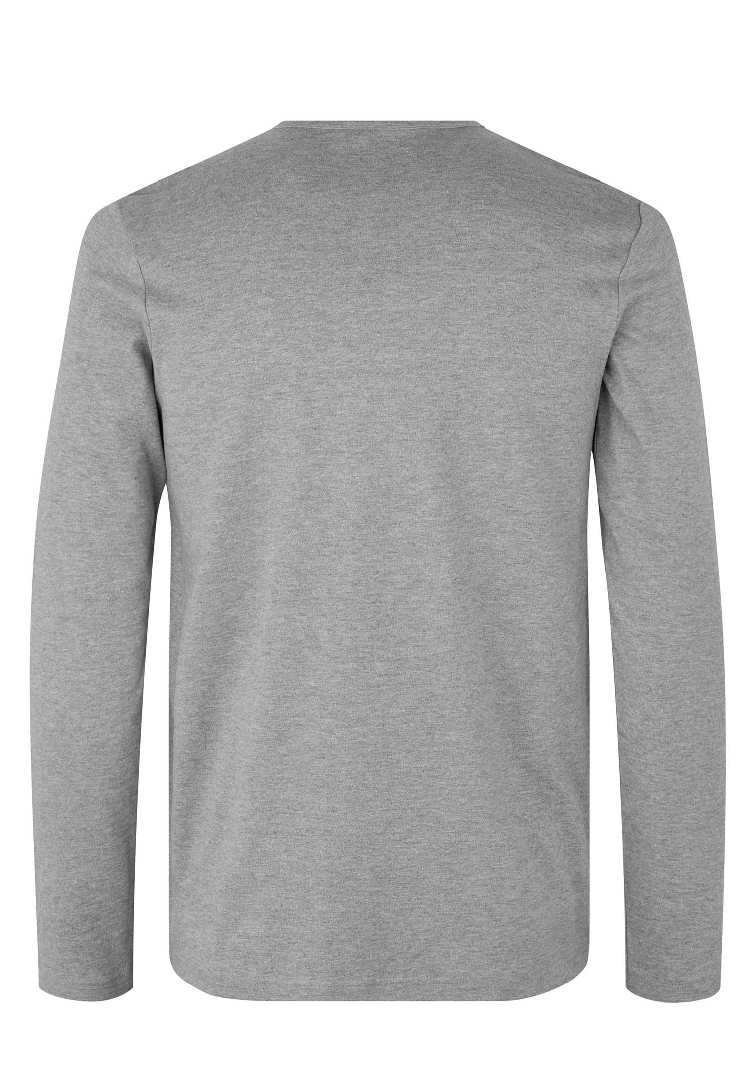 herren langarmshirt - grau meliert - s