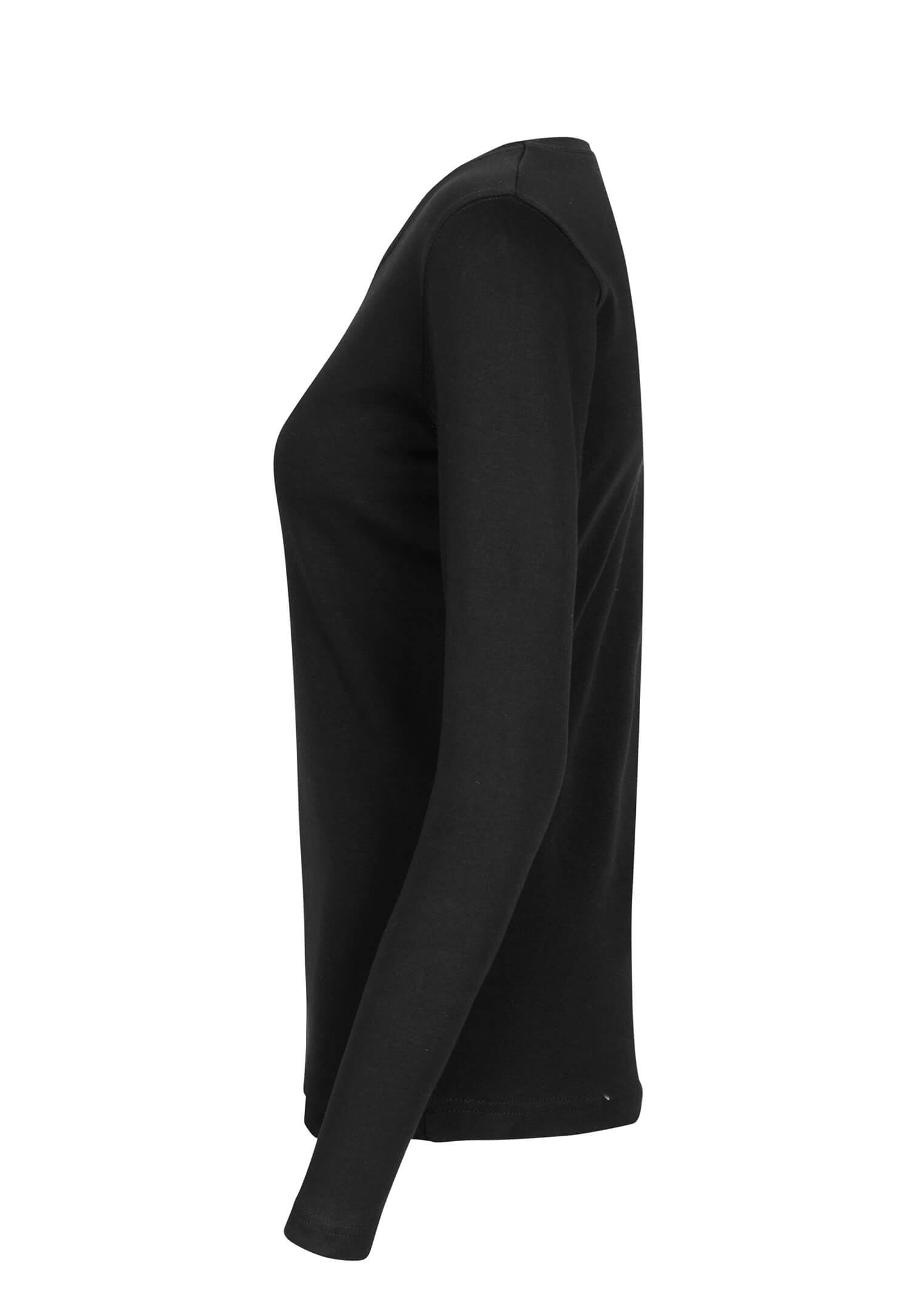 Damen Langarmshirt - schwarz - L