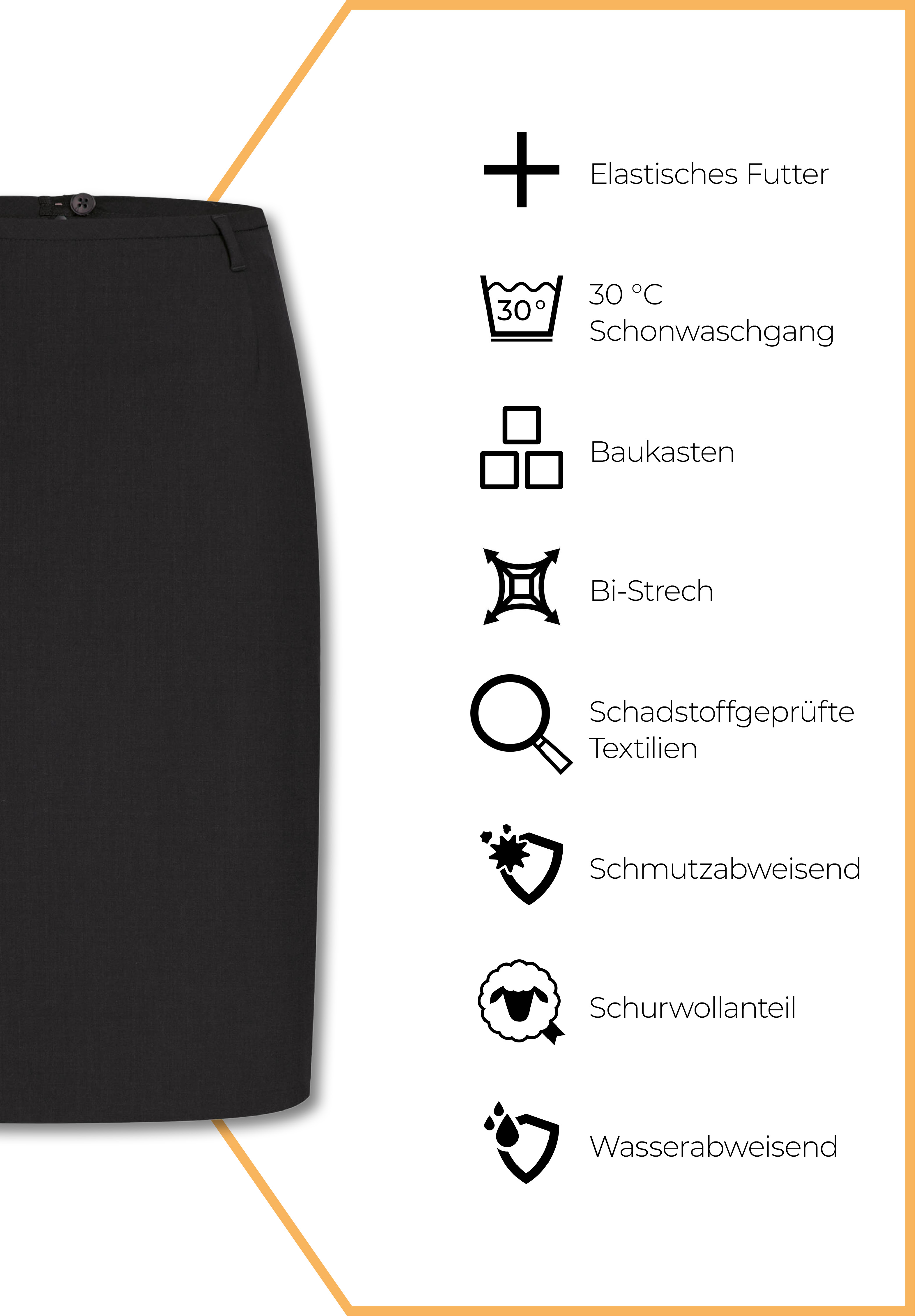 luxia rock modern fit - schwarz - 34