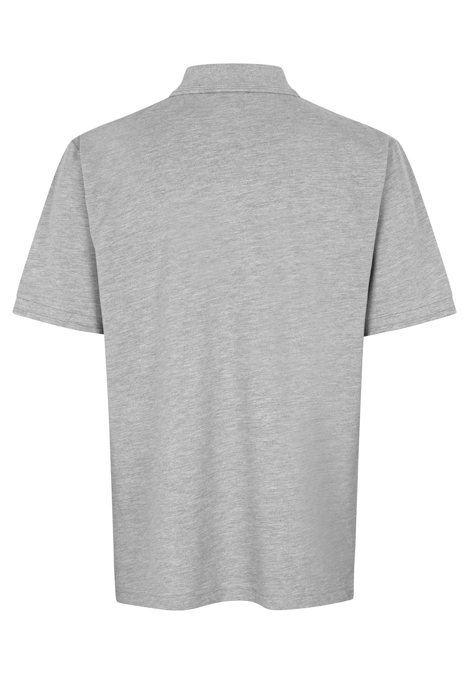 herren poloshirt ohne brusttasche - grau meliert - xl