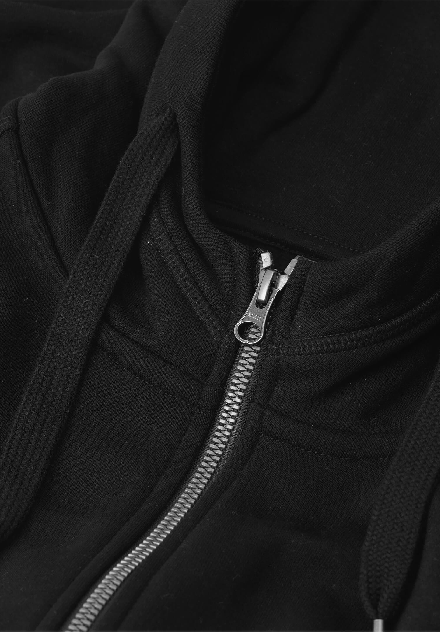 Herren Sweatjacke - schwarz - 5XL