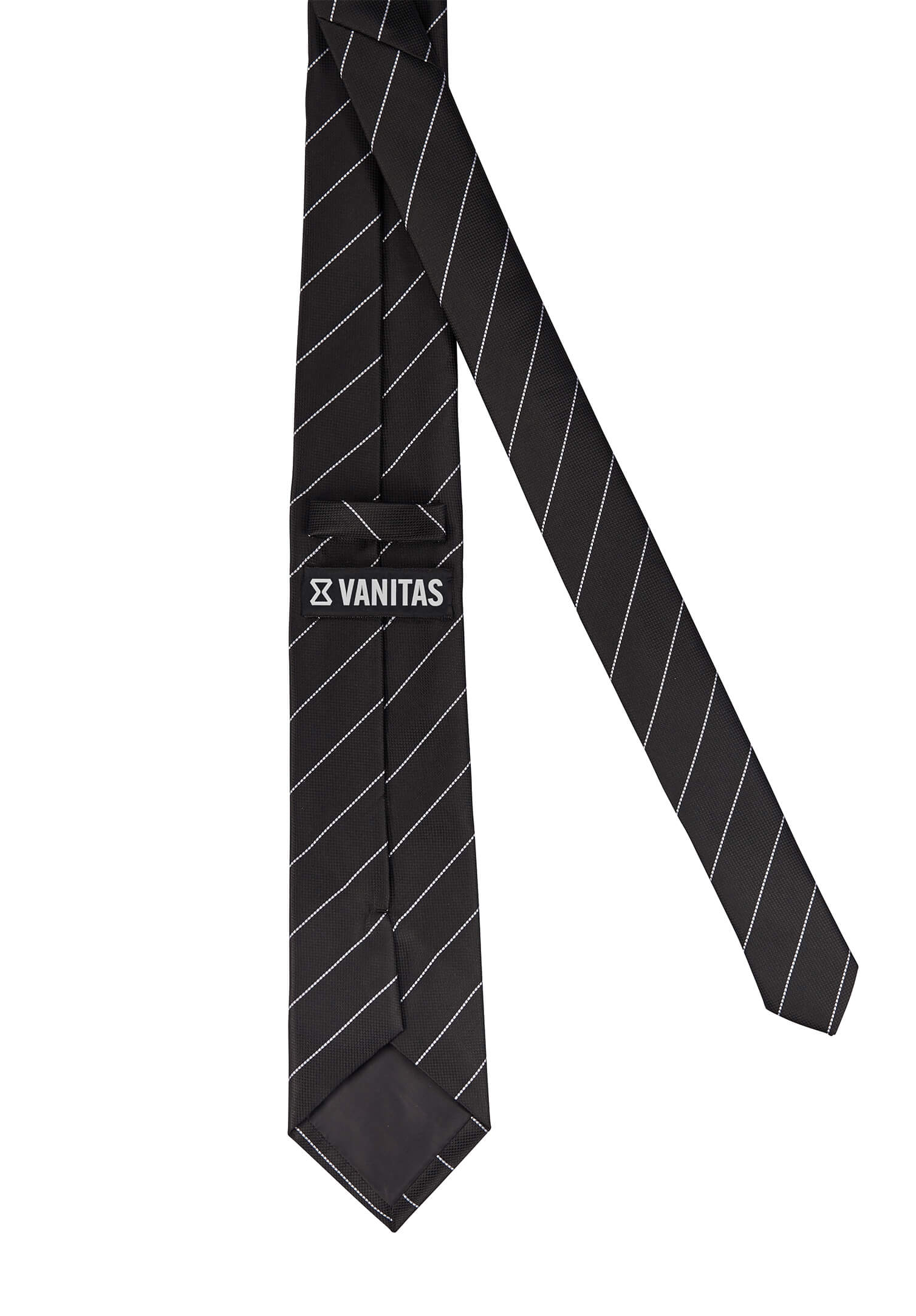 Krawatte Nadelstreifen - schwarz strukturiert