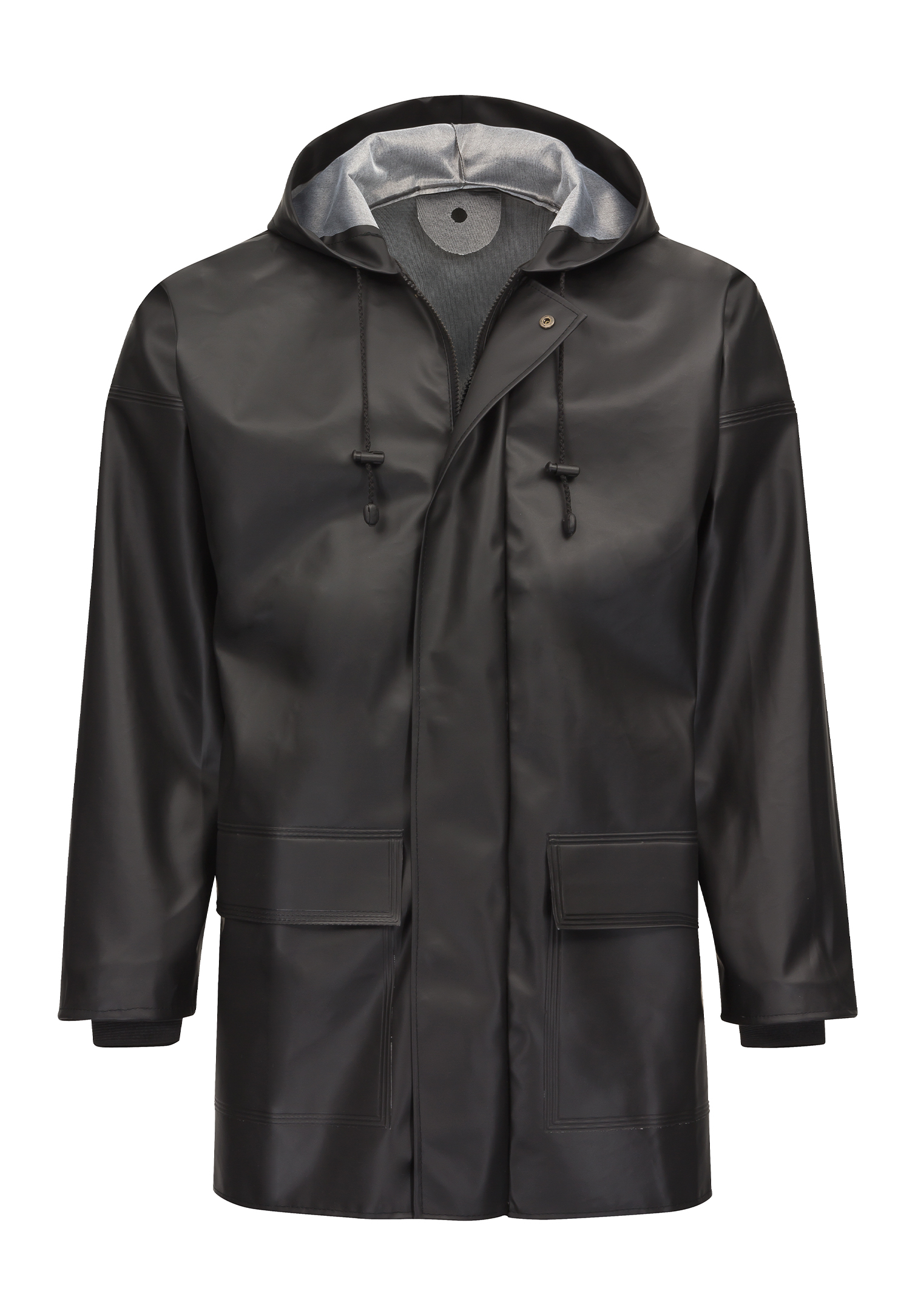 regenjacke schwarz mit kapuze - wind-und einlaufschutz - 48 -