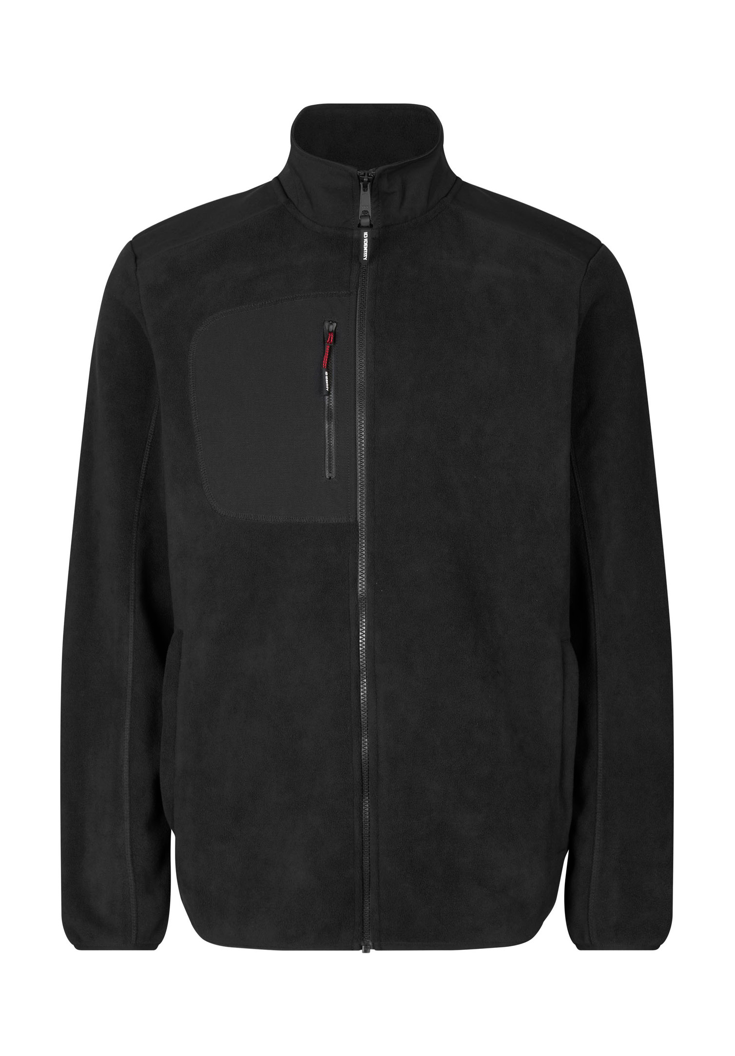 herren fleece mix jacke - schwarz - s