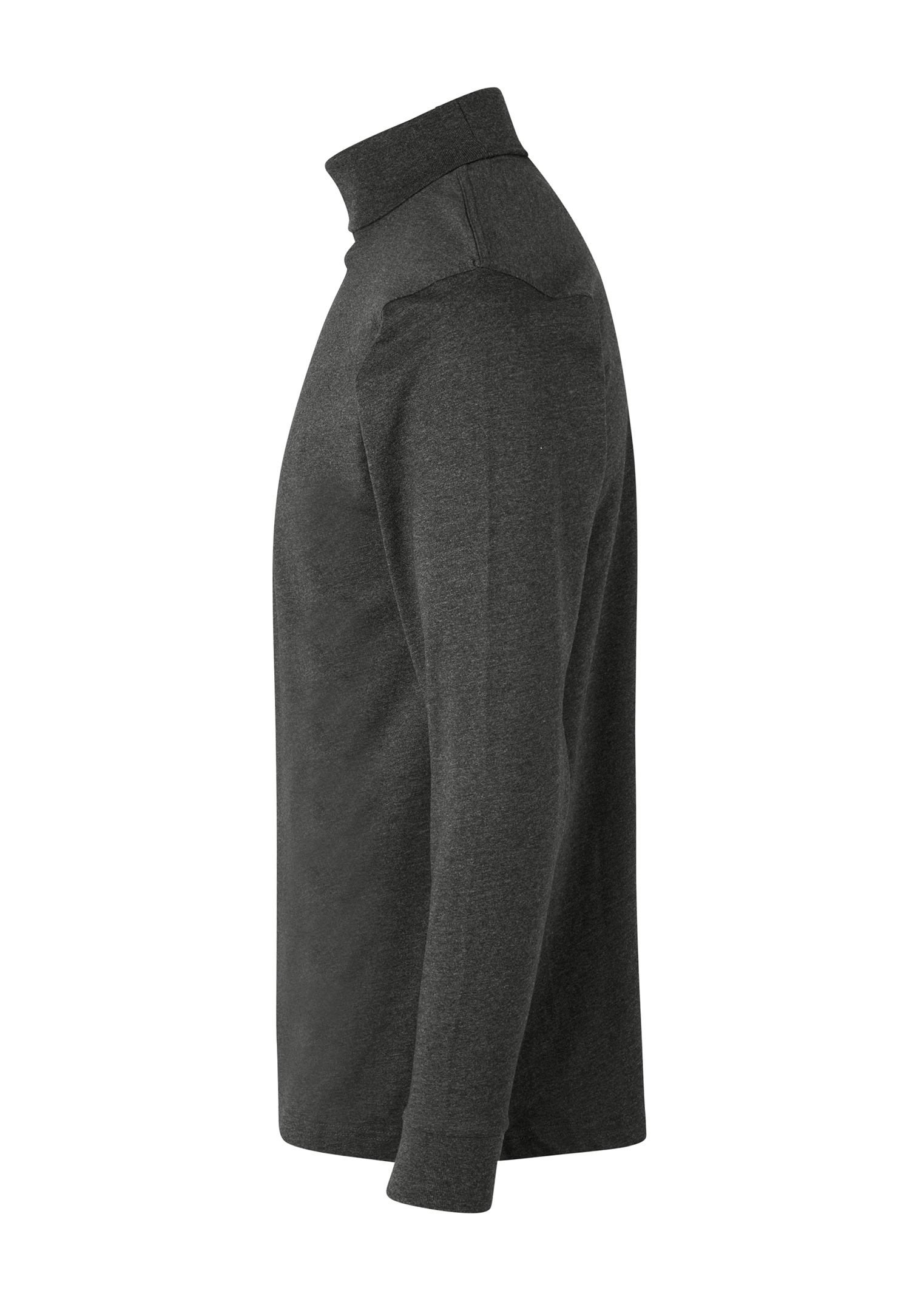 herren rollkragenshirt - anthrazit meliert - l
