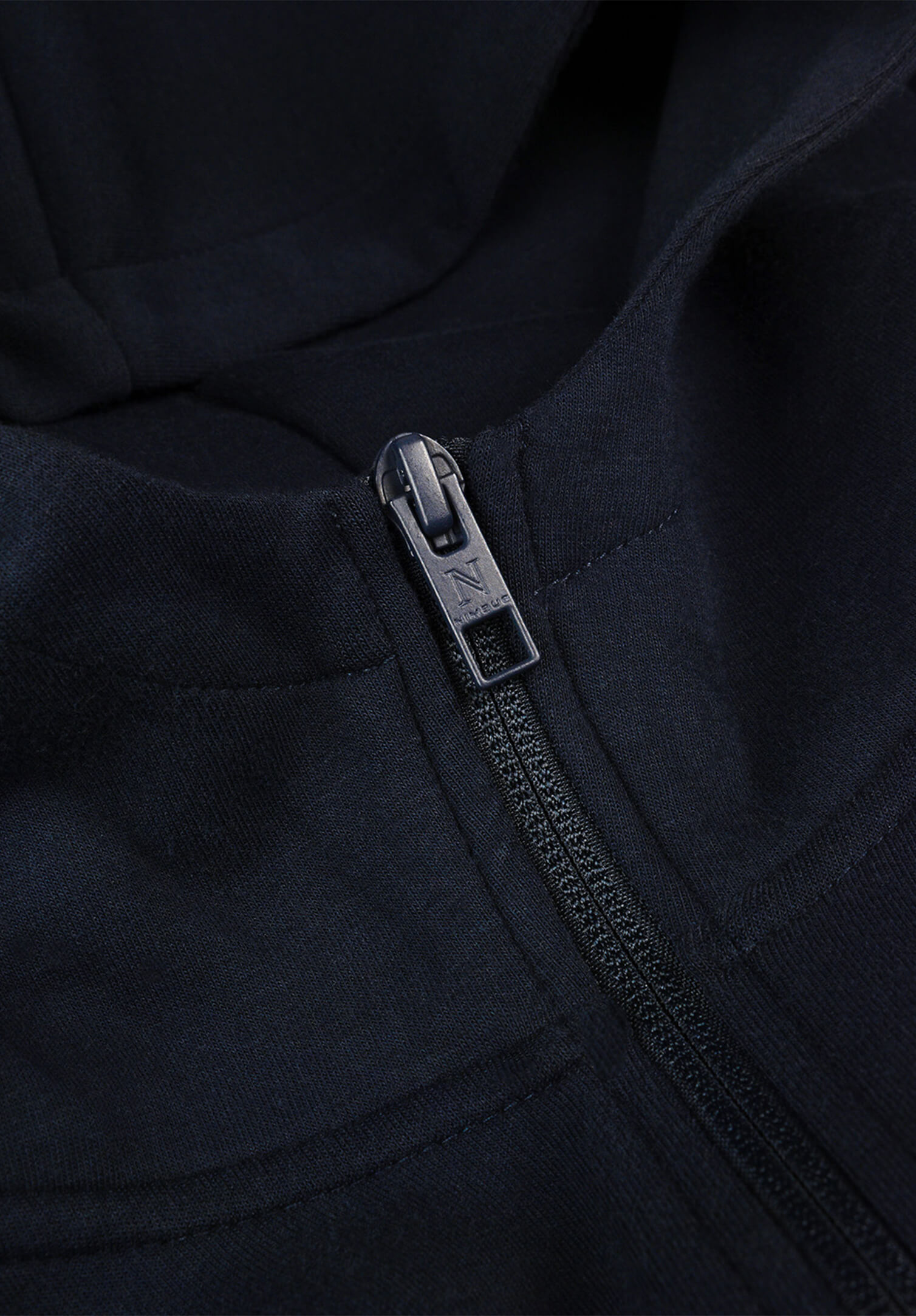 damen double-face - hoodie - marine - s