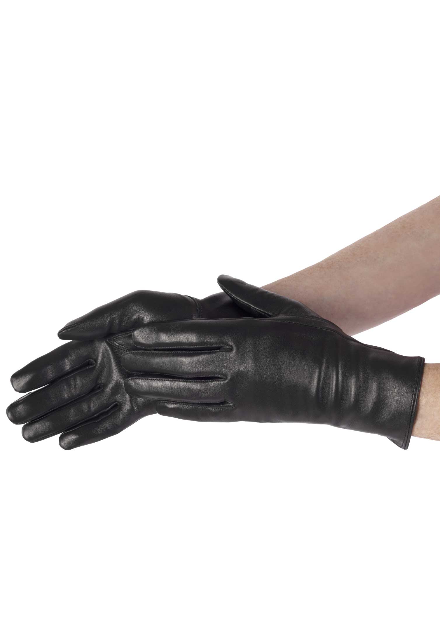 damen lederhandschuhe - schwarz - l-xl