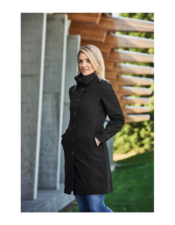 Damen - Kurzmantel "Premium" - Schwarz- 2XL- Sale