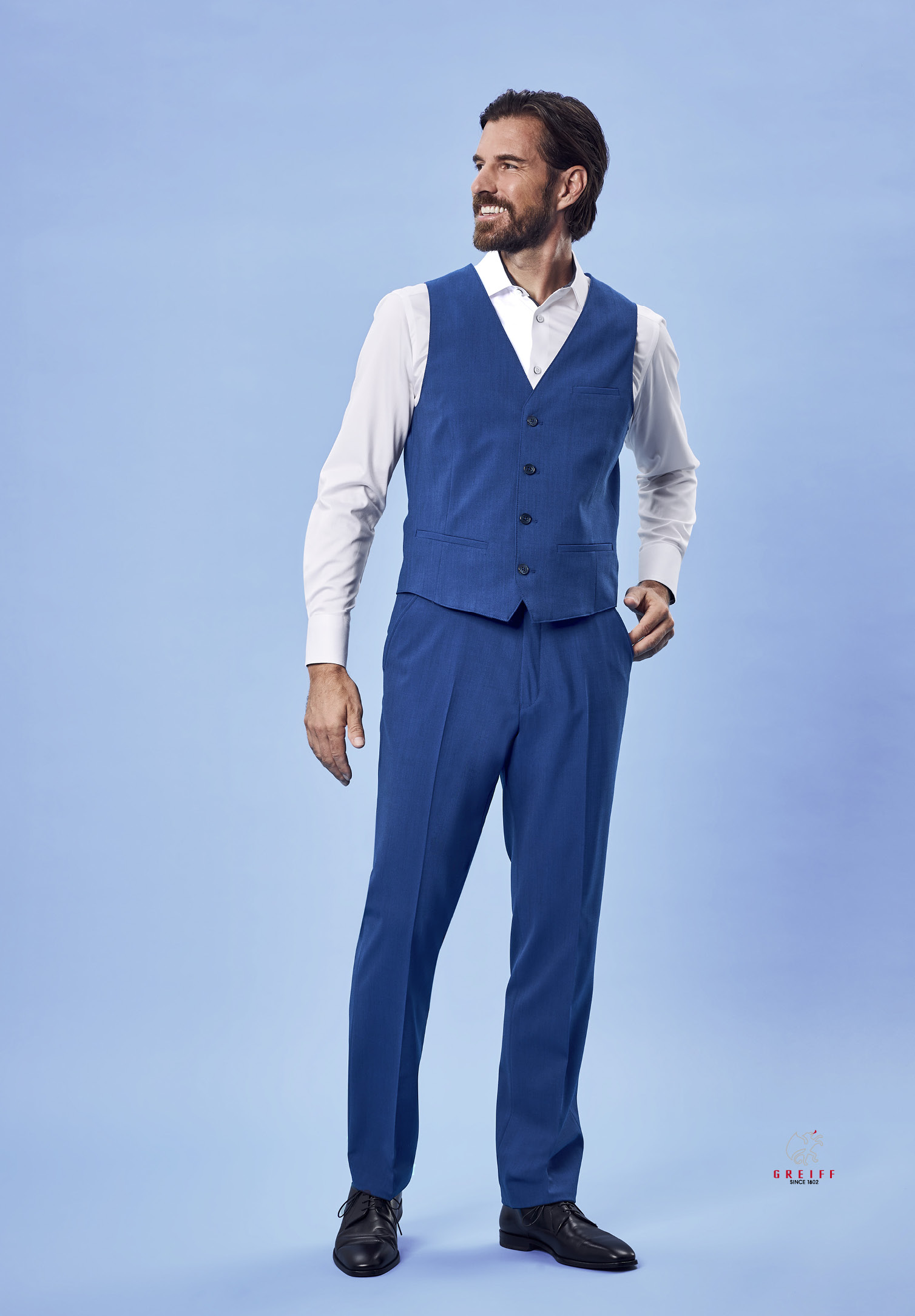 lux weste modern fit - italian blue - 52
