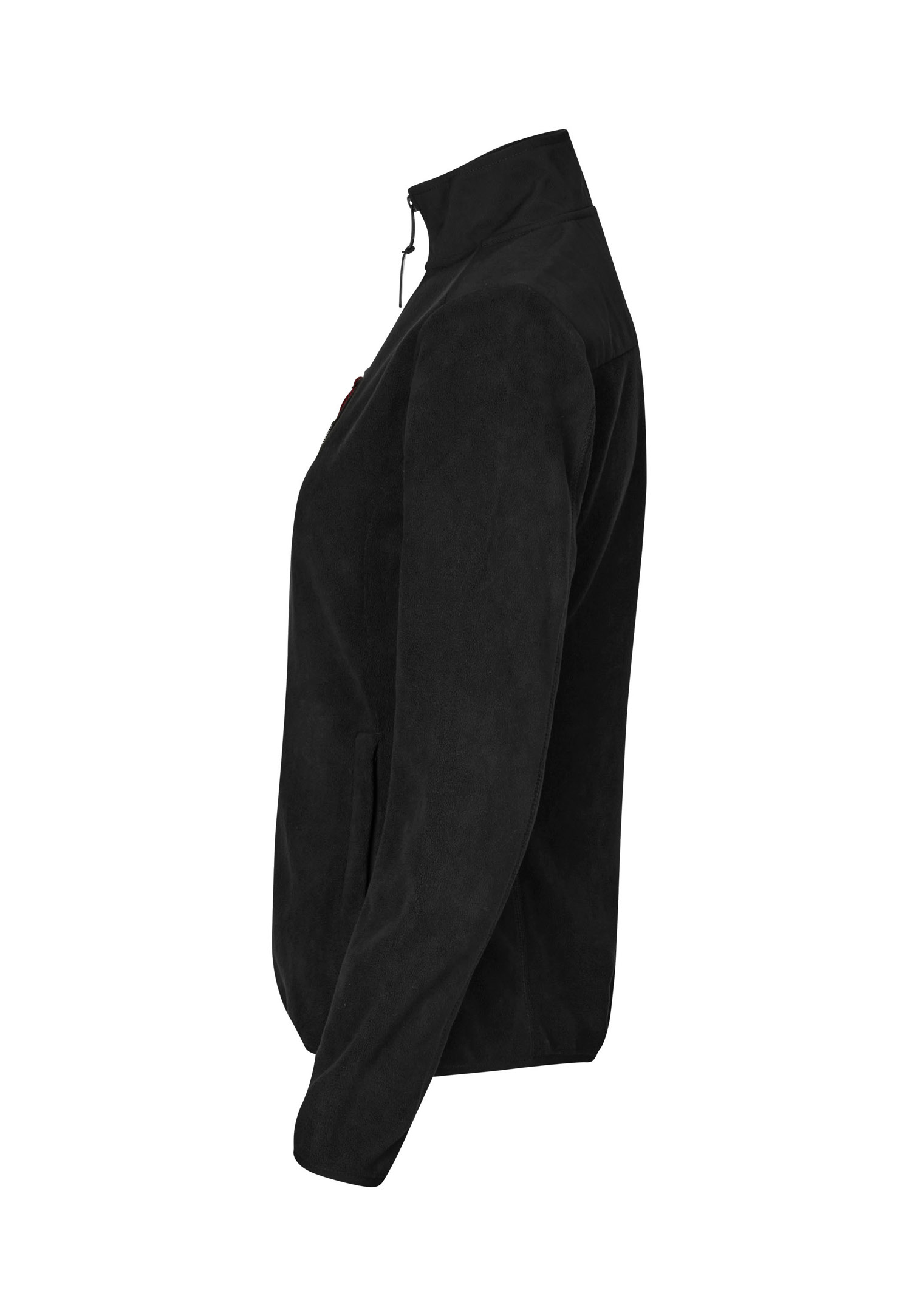 damen fleece mix jacke - schwarz - s