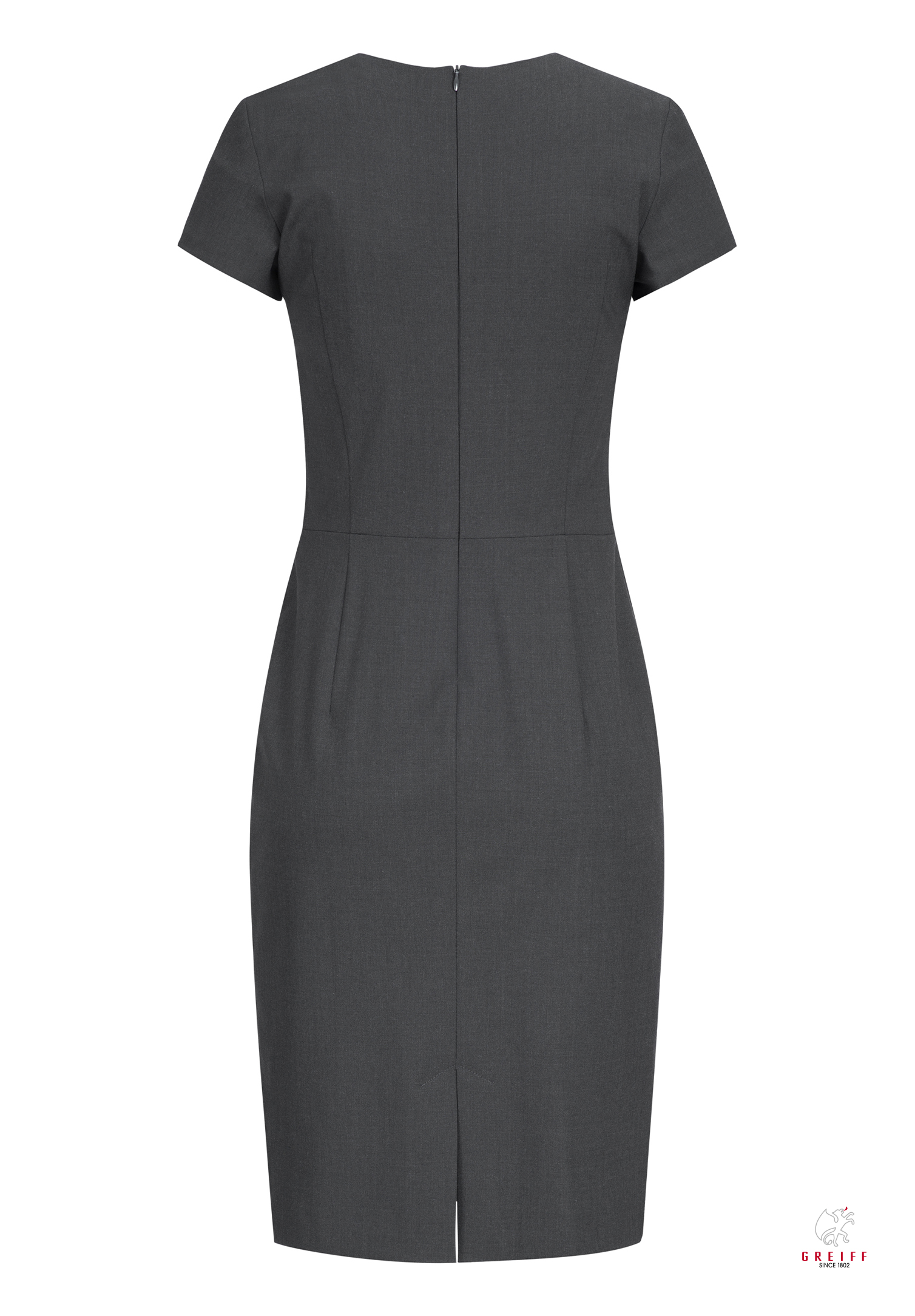 Luxia Kleid Modern Fit -  kurze Ärmel Größen: 48 Farbe : anthrazit