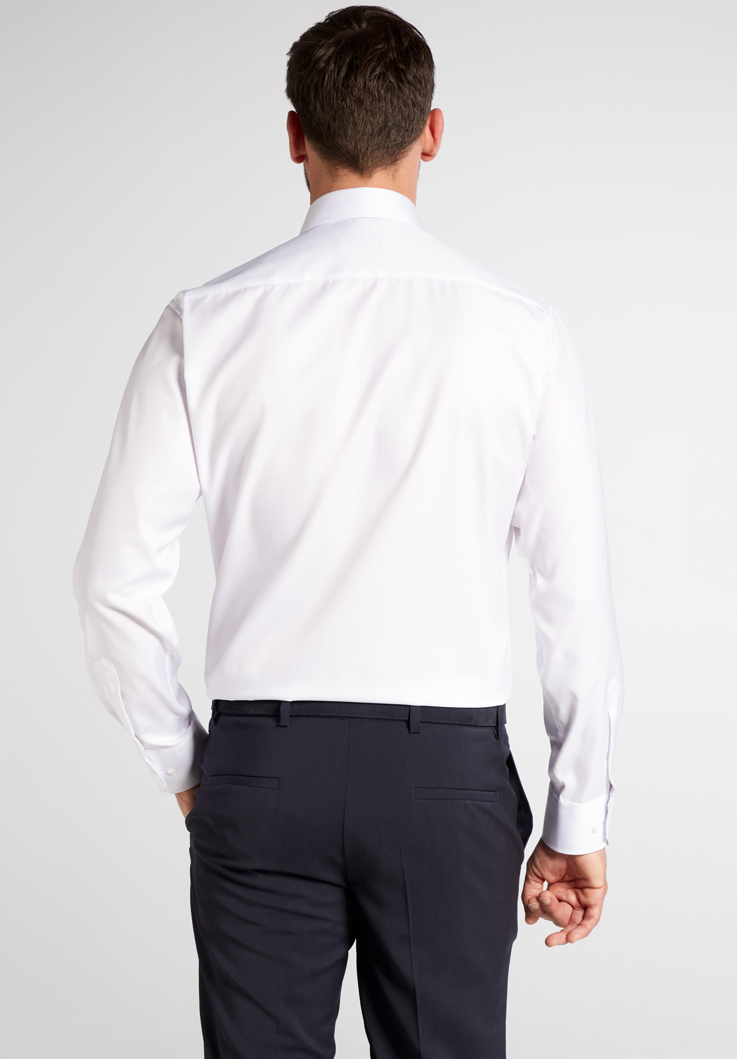 eterna hemd blickdicht modern fit langarm - armlänge normal - weiß - 48