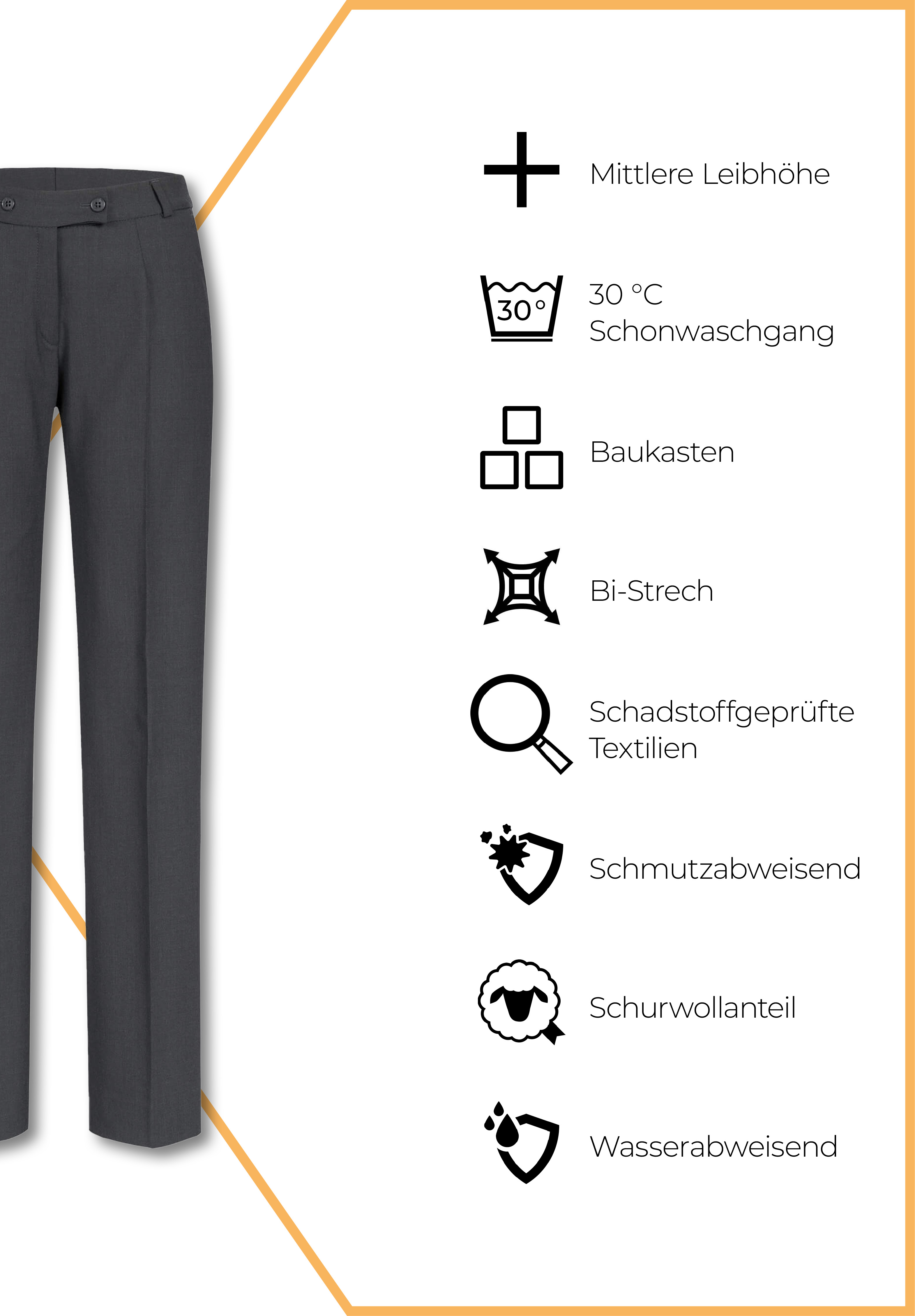 luxia hose comfort fit - anthrazit - 52
