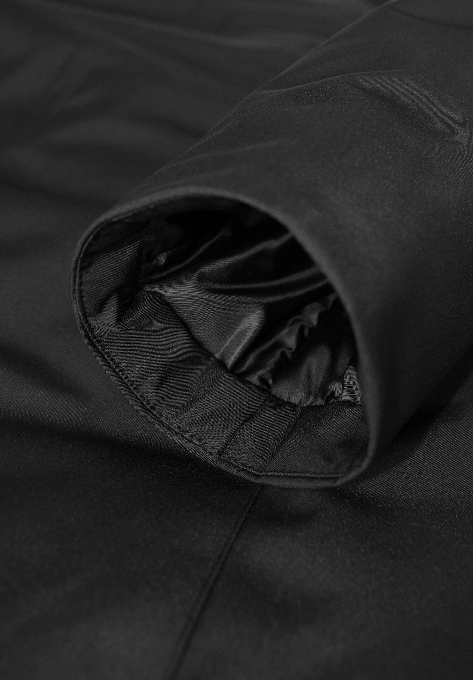 damen long jacket wattiert - schwarz - 2xl