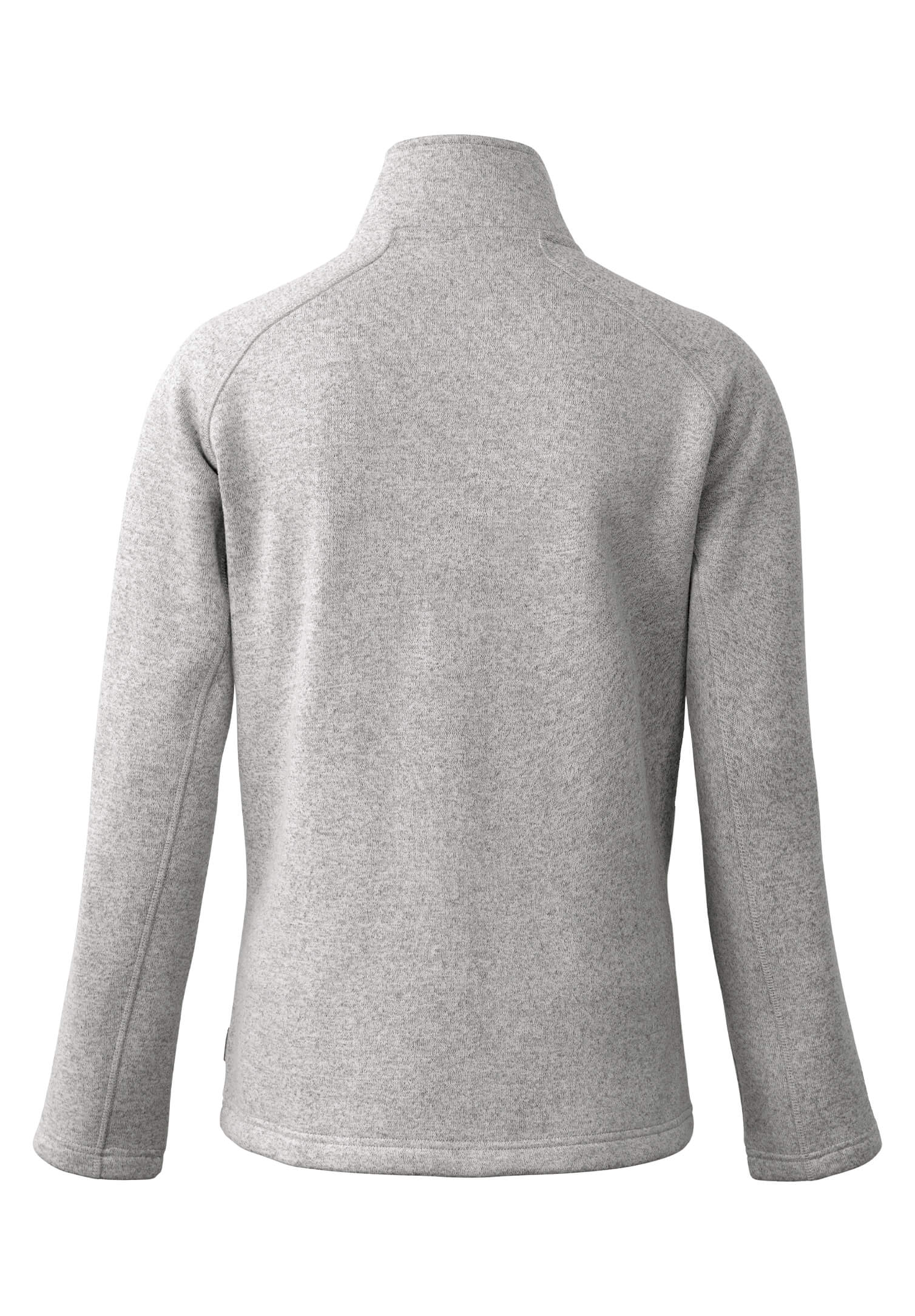 damenjacke strickfleece - hellgrau meliert - s