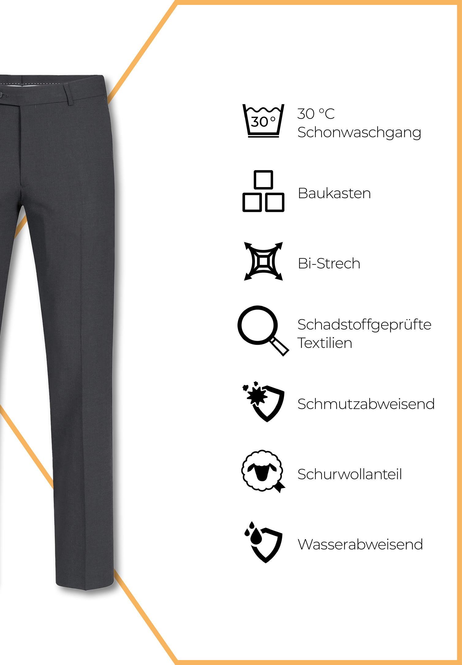lux hose modern fit - anthrazit - 25