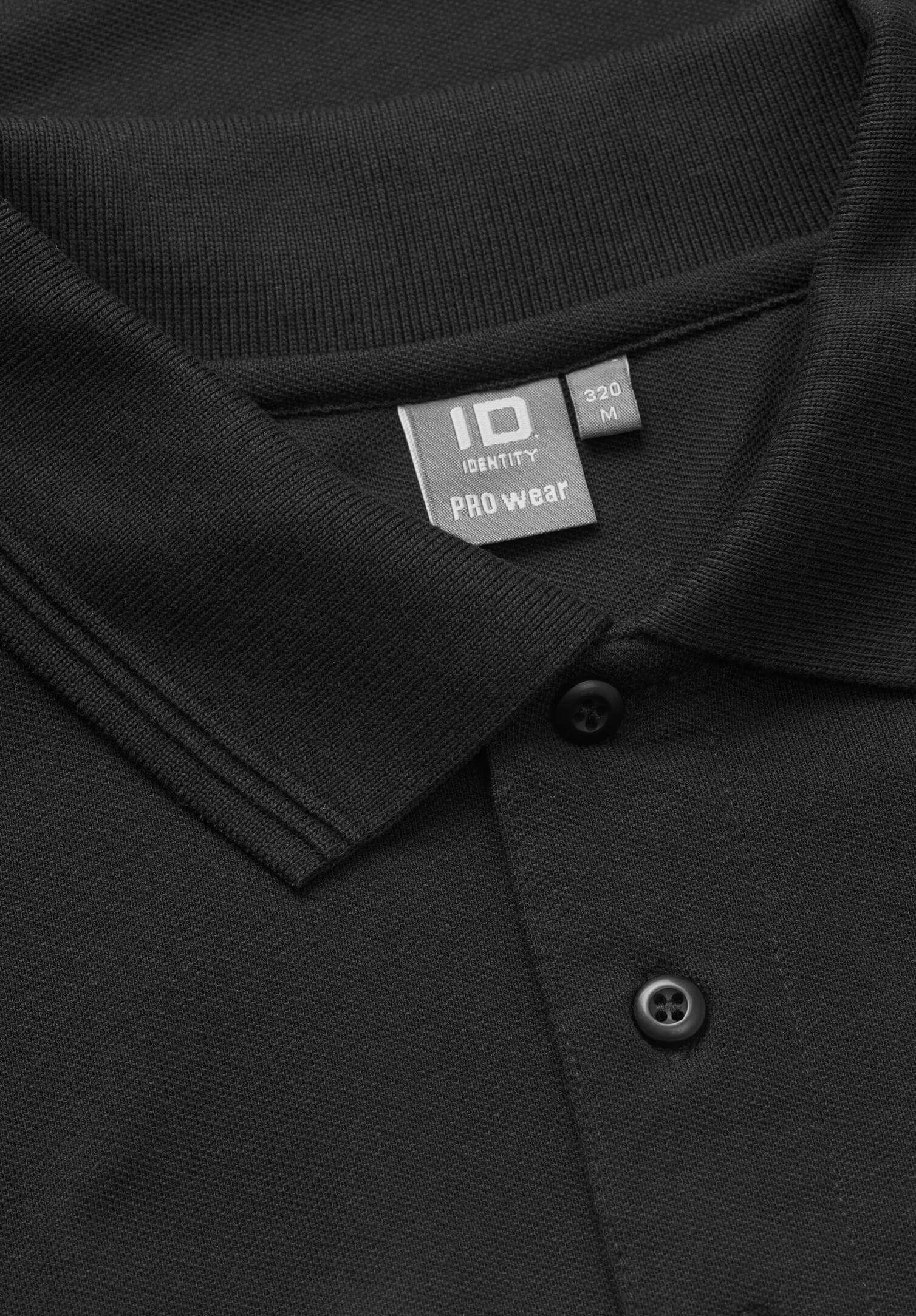 herren poloshirt mit brusttasche - schwarz - s