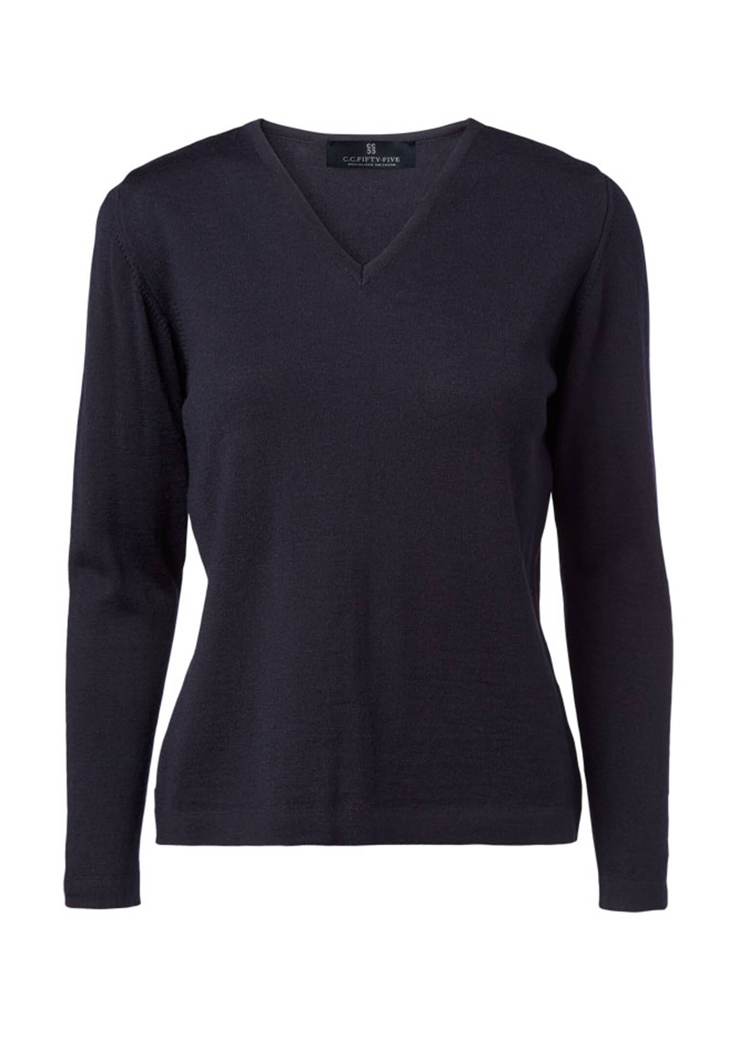 damen feinstrick pullover modern fit - marine - 3xl