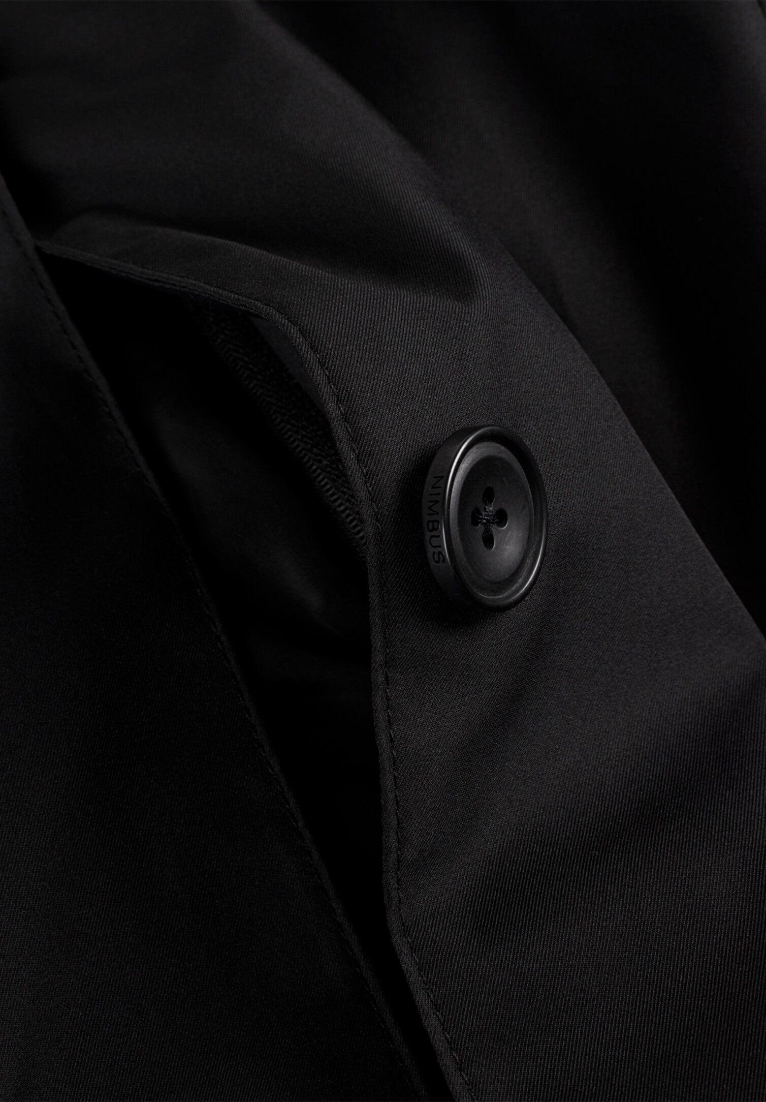 Damen Long Jacket mit Windleiste - schwarz - XS