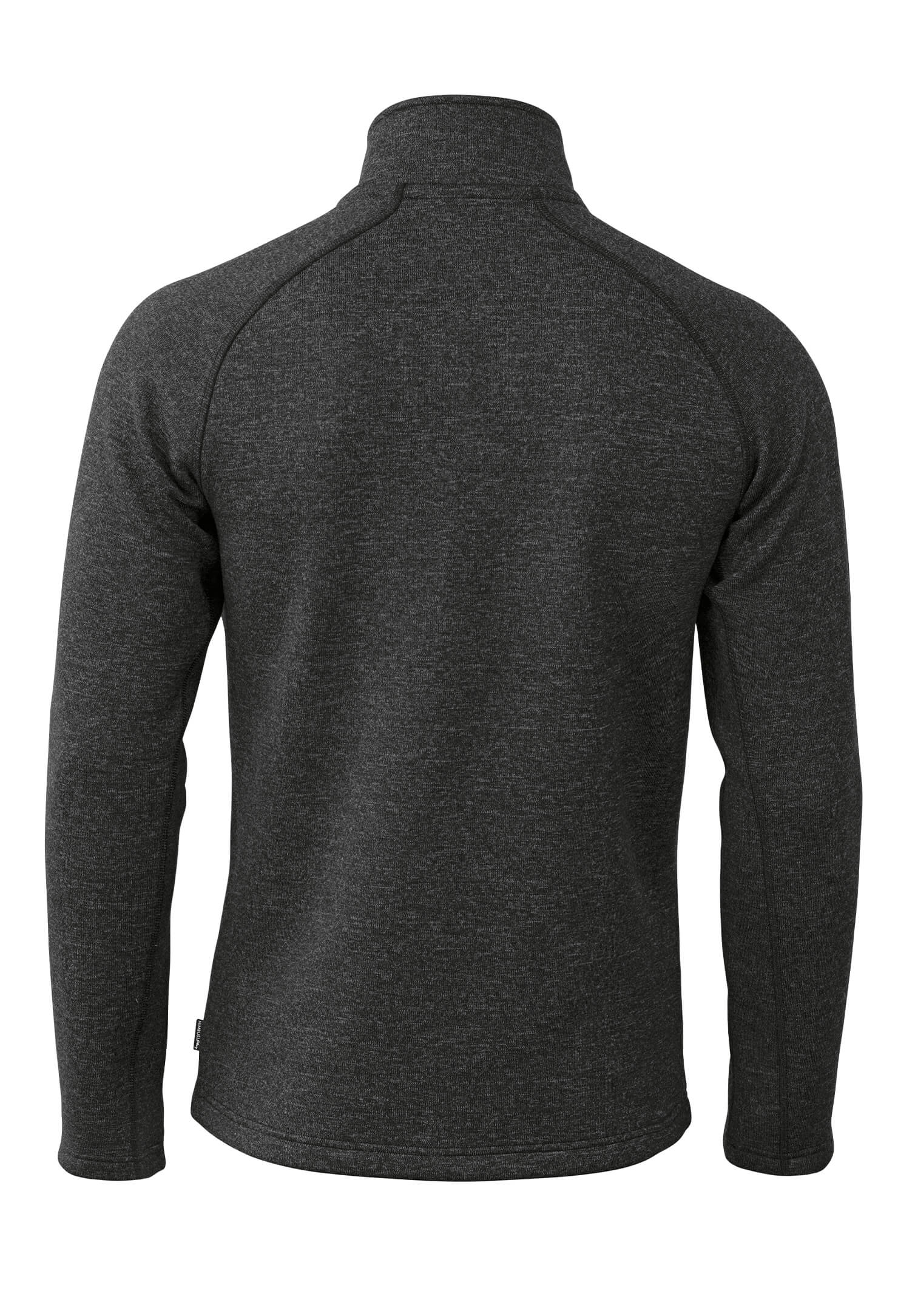 herrenjacke strickfleece - anthrazit meliert - s