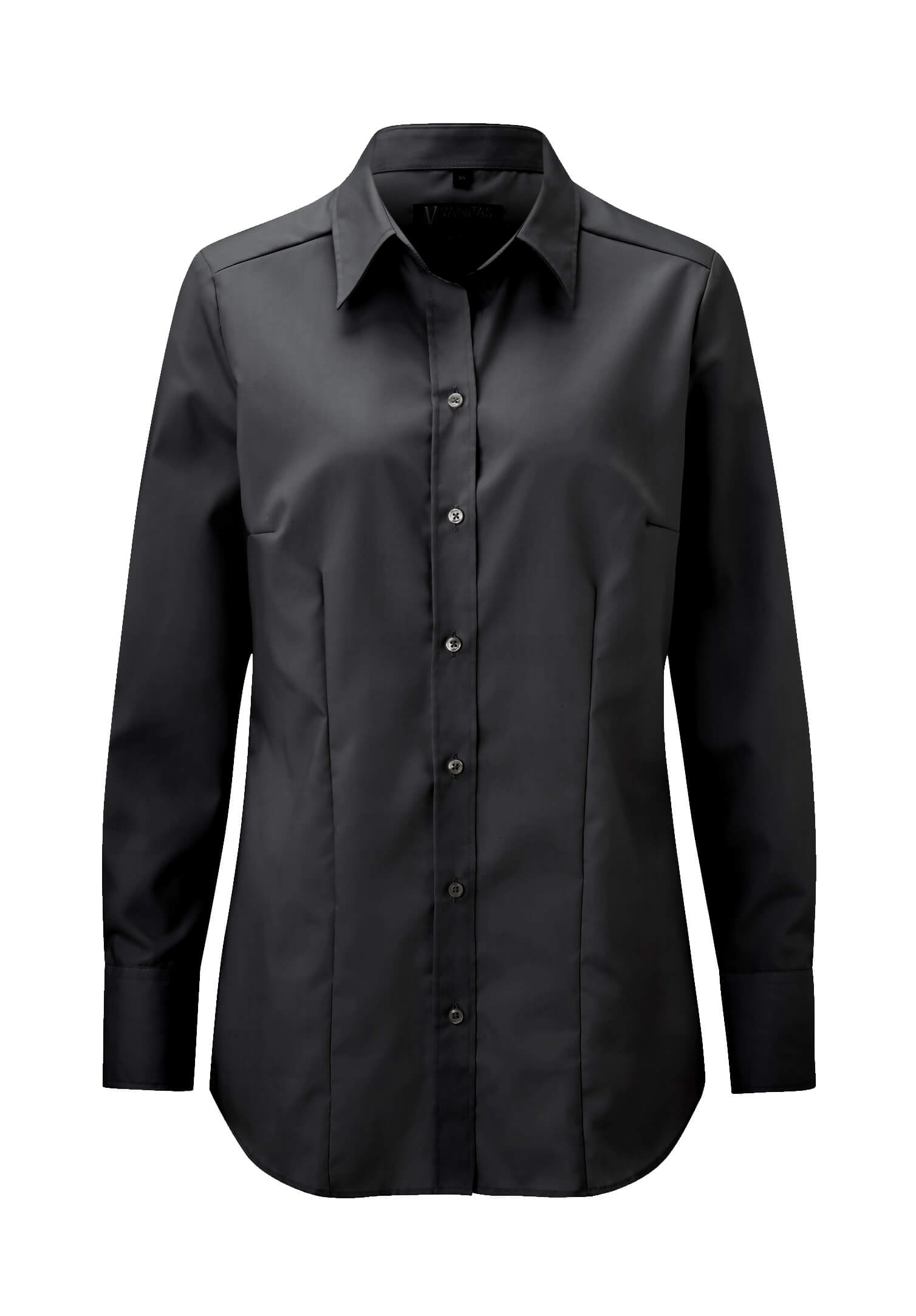 perfekt damenbluse langarm - schwarz - 36