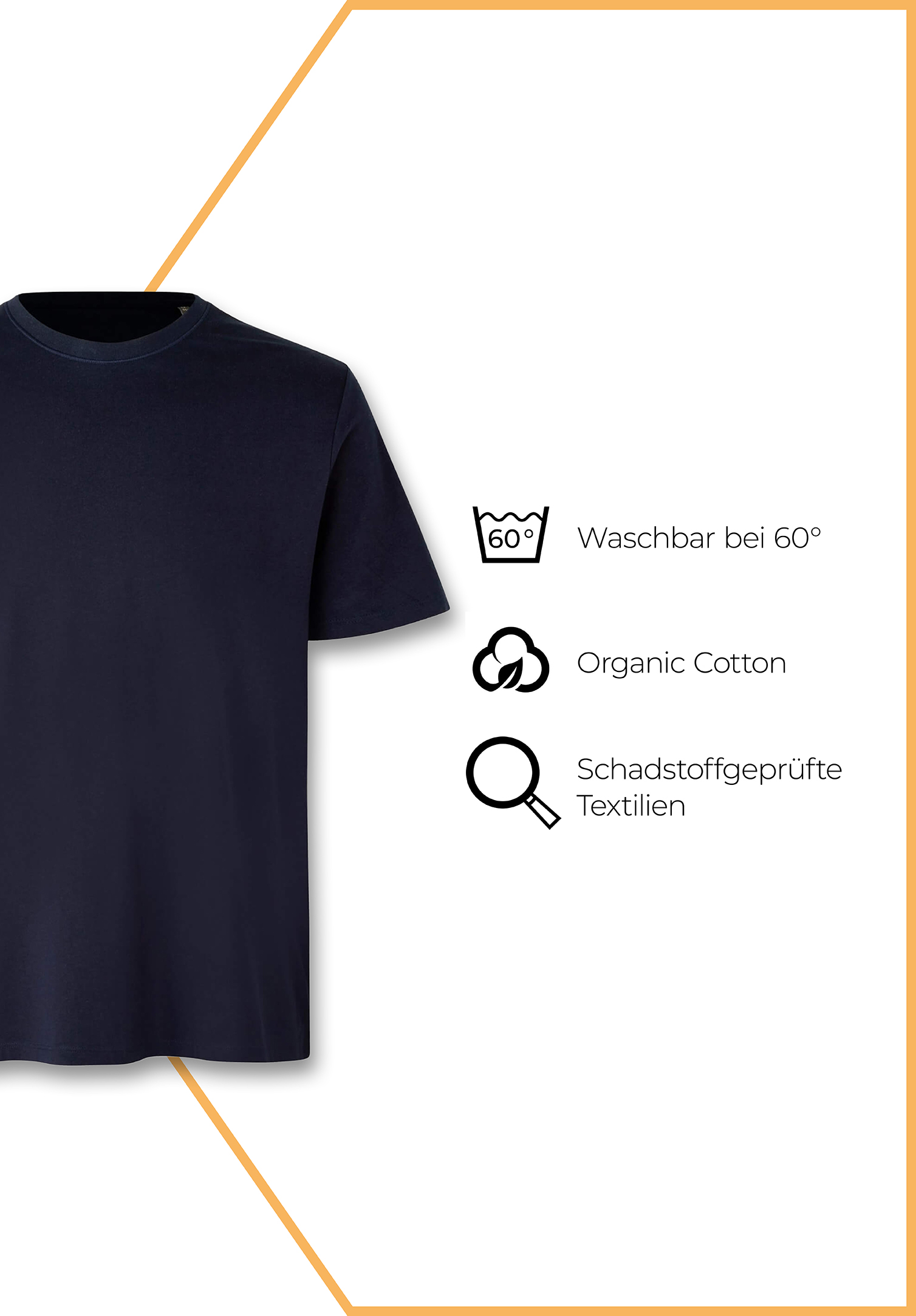 herren bio t-shirt - marine - 4xl