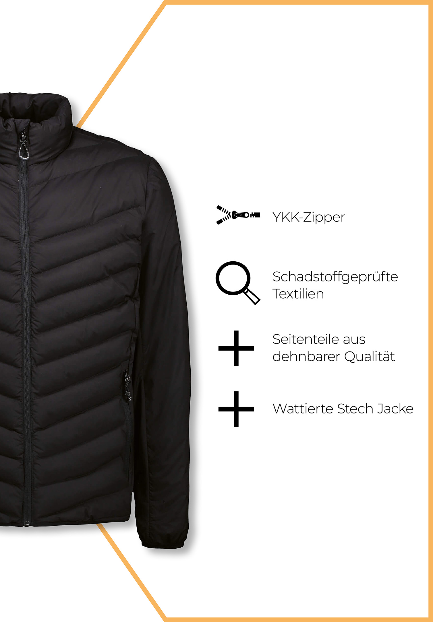 Herren Bestatterjacke - wattiert
