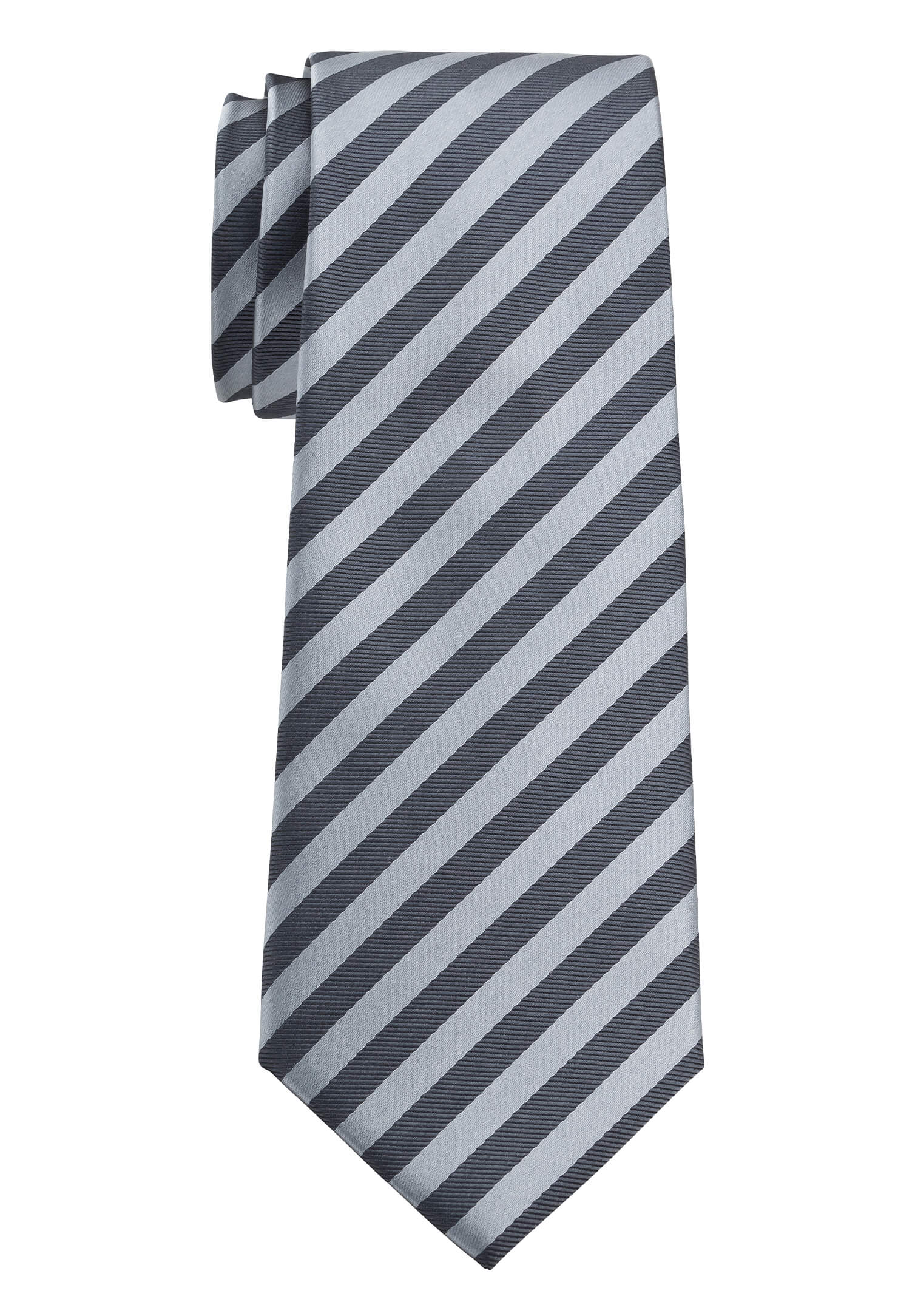 Krawatte grau/hellgrau gestreift