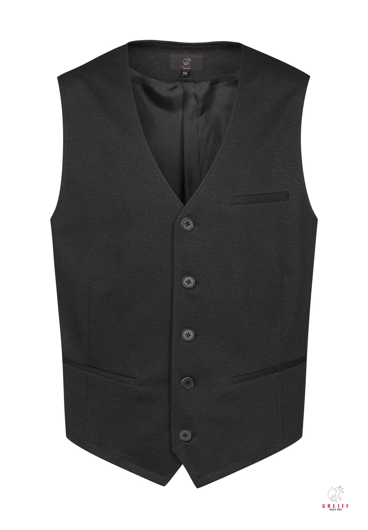 herren jersey weste modern fit - anthrazit meliert - 50