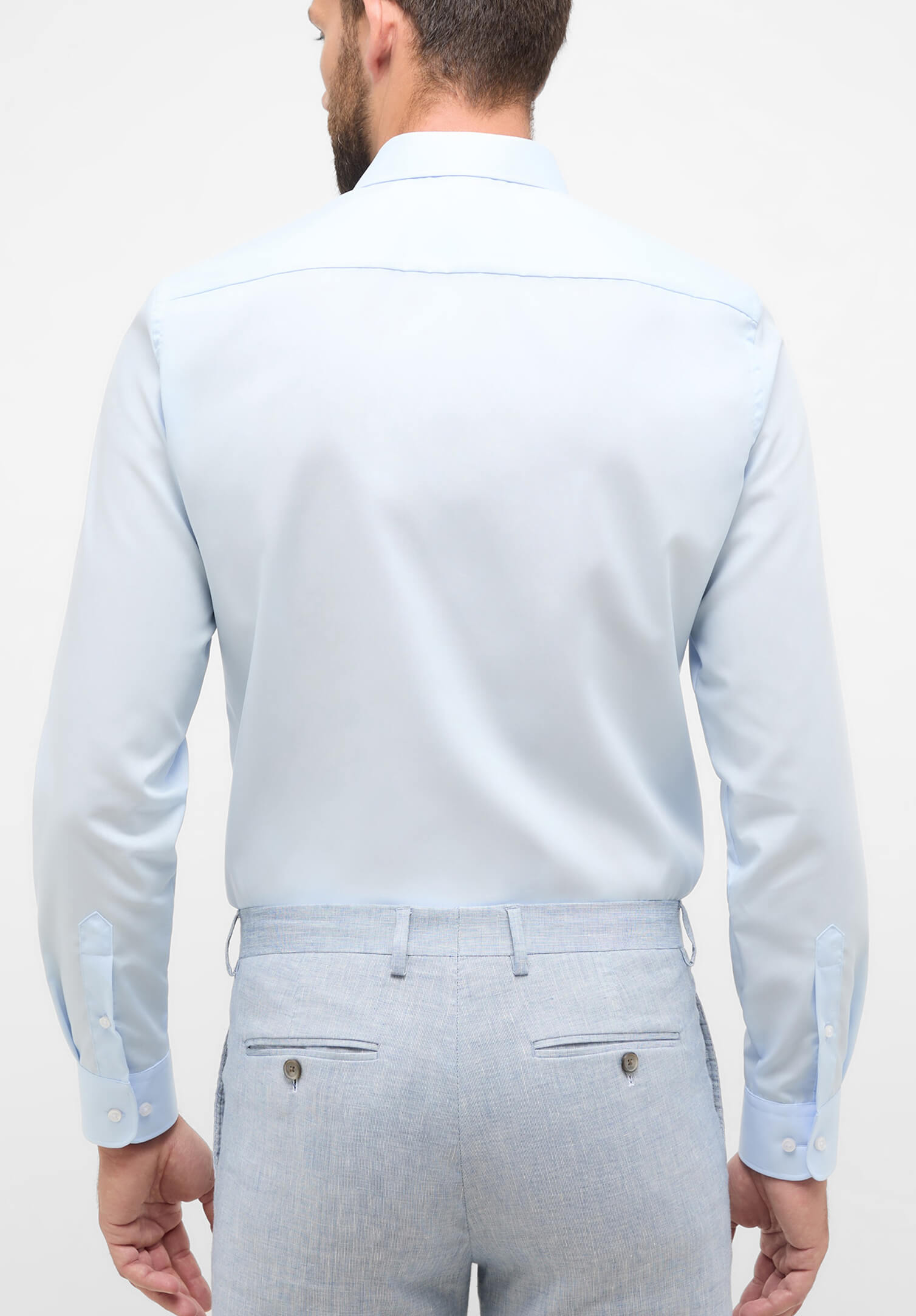 eterna hemd slim fit langarm - hellblau - 38
