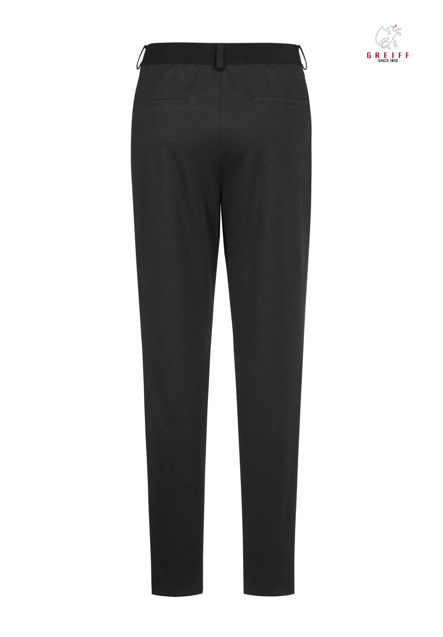 damen jersey hose relaxed modern fit  - anthrazit meliert - 36