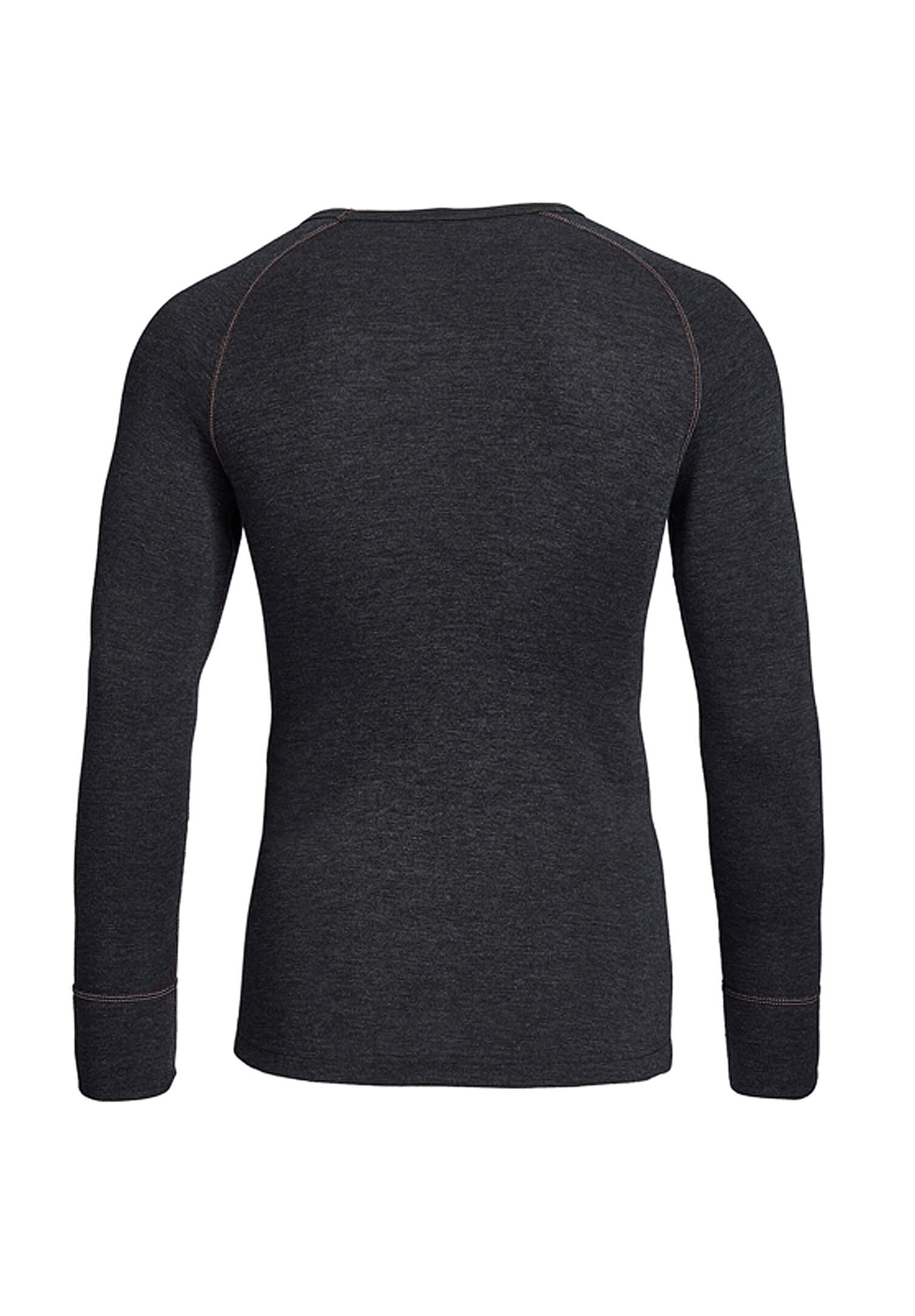 herren thermo langarmshirt - schwarz melange - 5/m