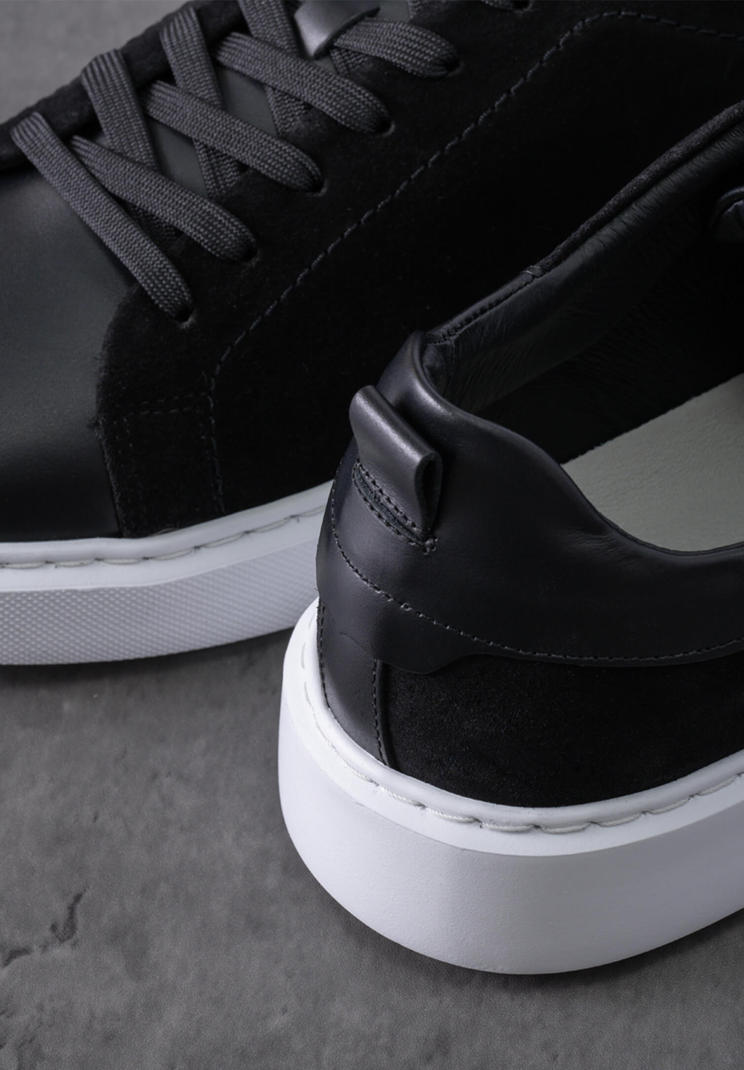digel leder sneaker - schwarz - 46