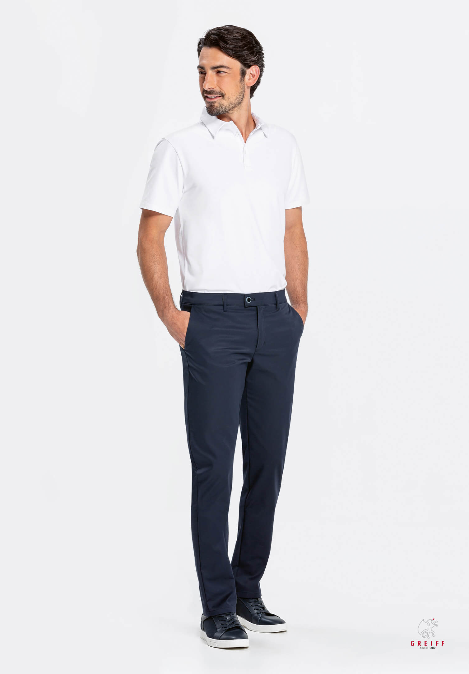 herren chino hose modern fit - marine - 54