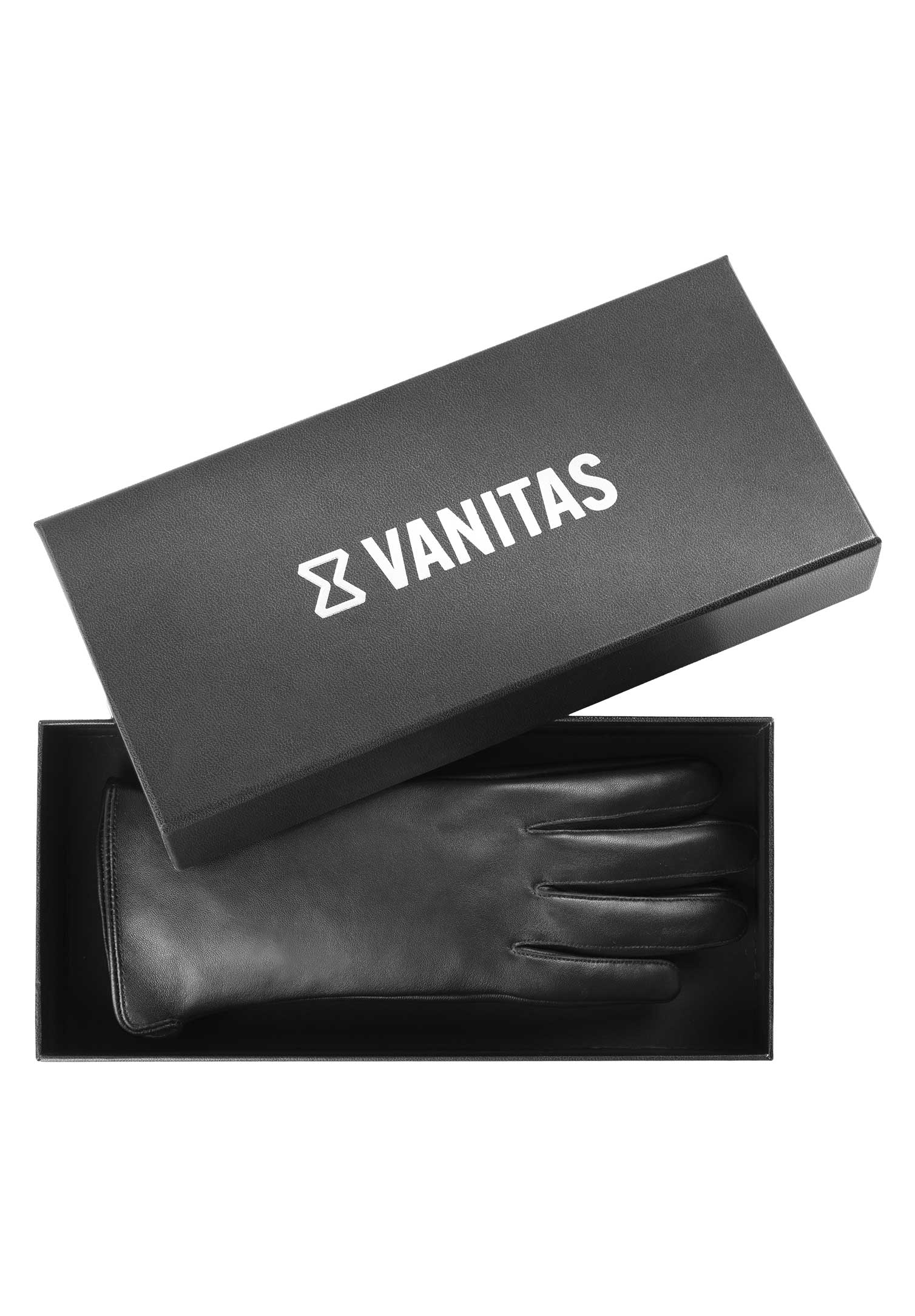 damen lederhandschuhe - schwarz - l-xl