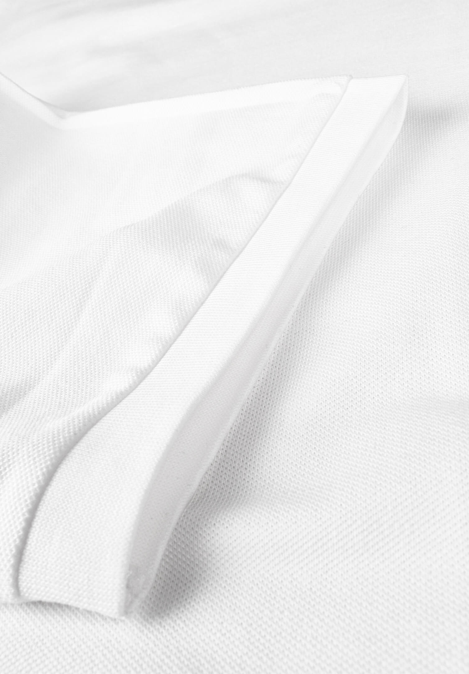 herren piqué shirt - weiß - xl
