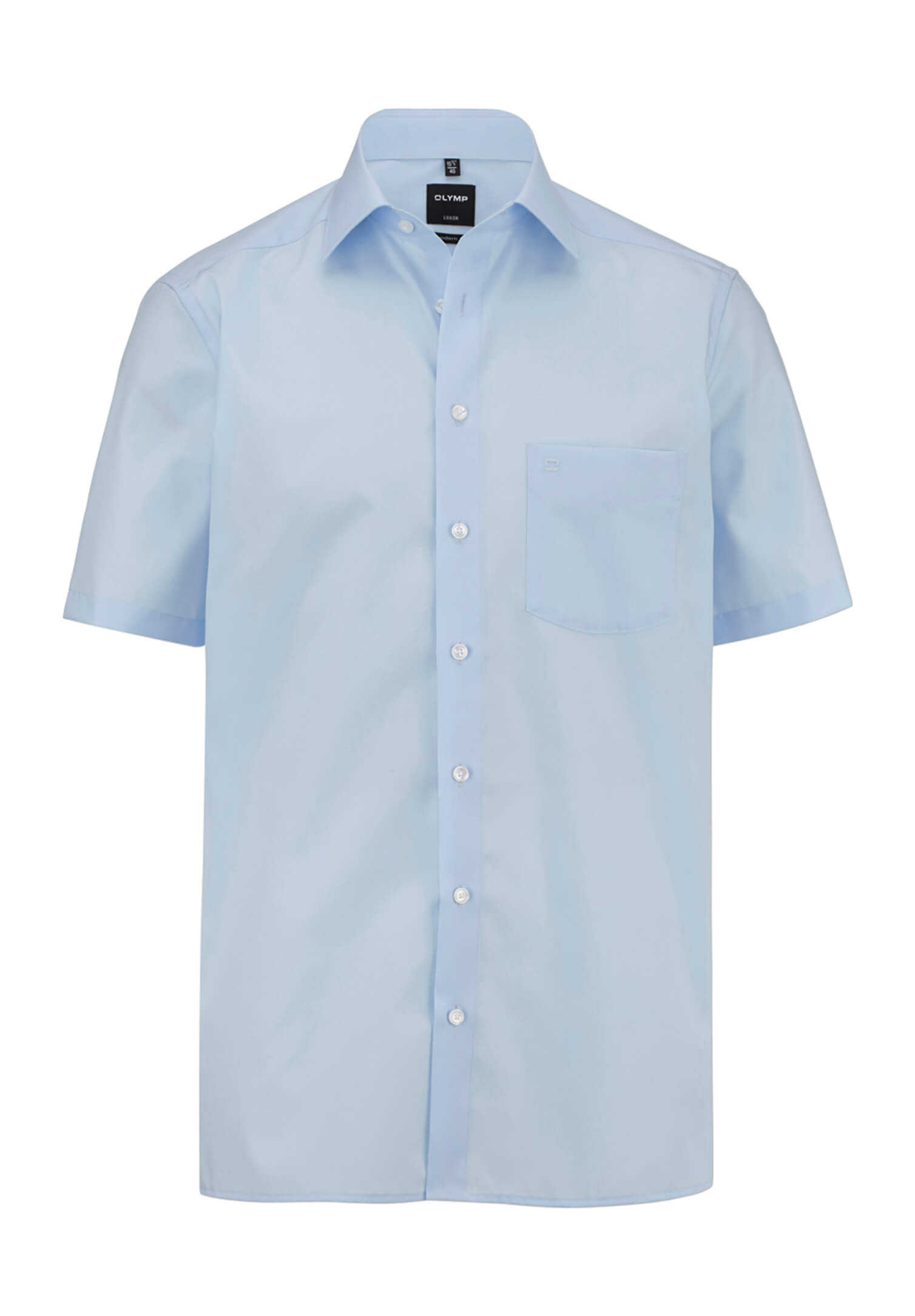 olymp luxor hemd uni modern fit kurzarm - hellblau - 47