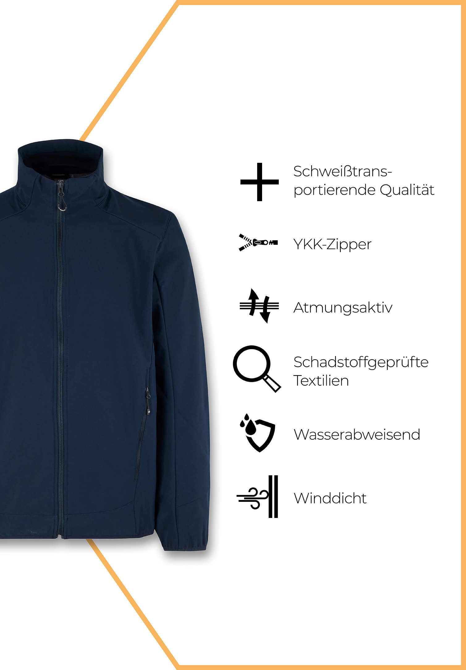 Herren Classic Softshell-Jacke