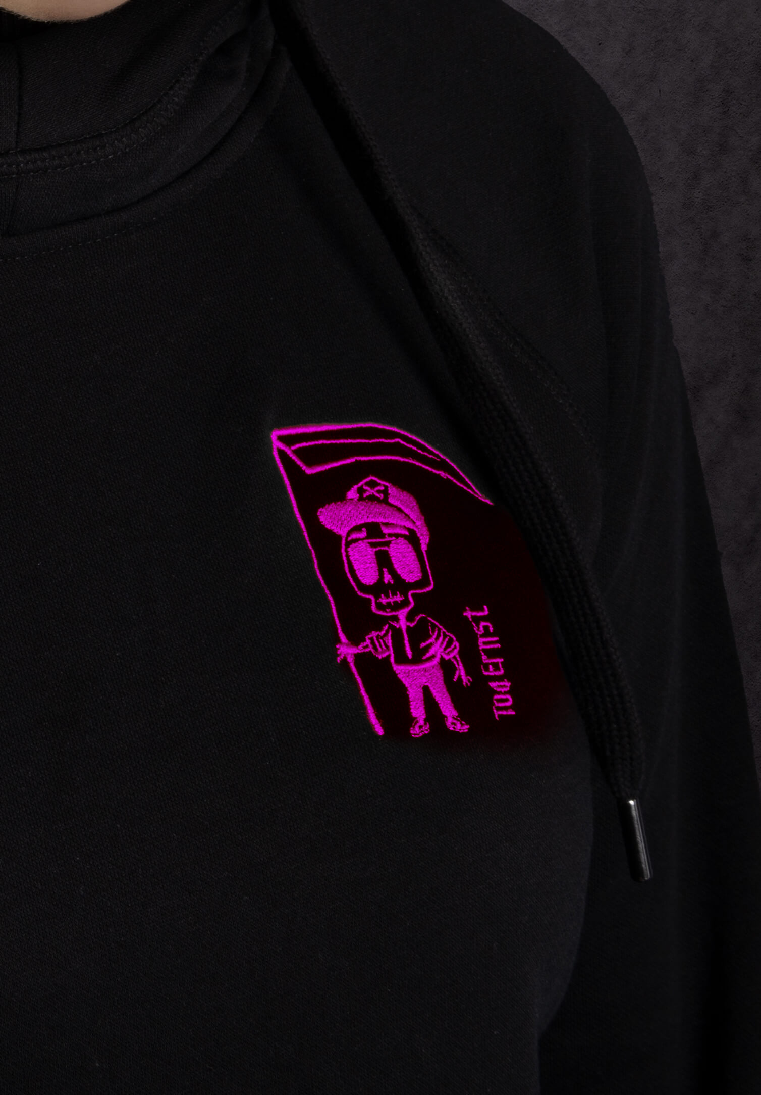 tod ernst herren hoodie neon - neon pink - s