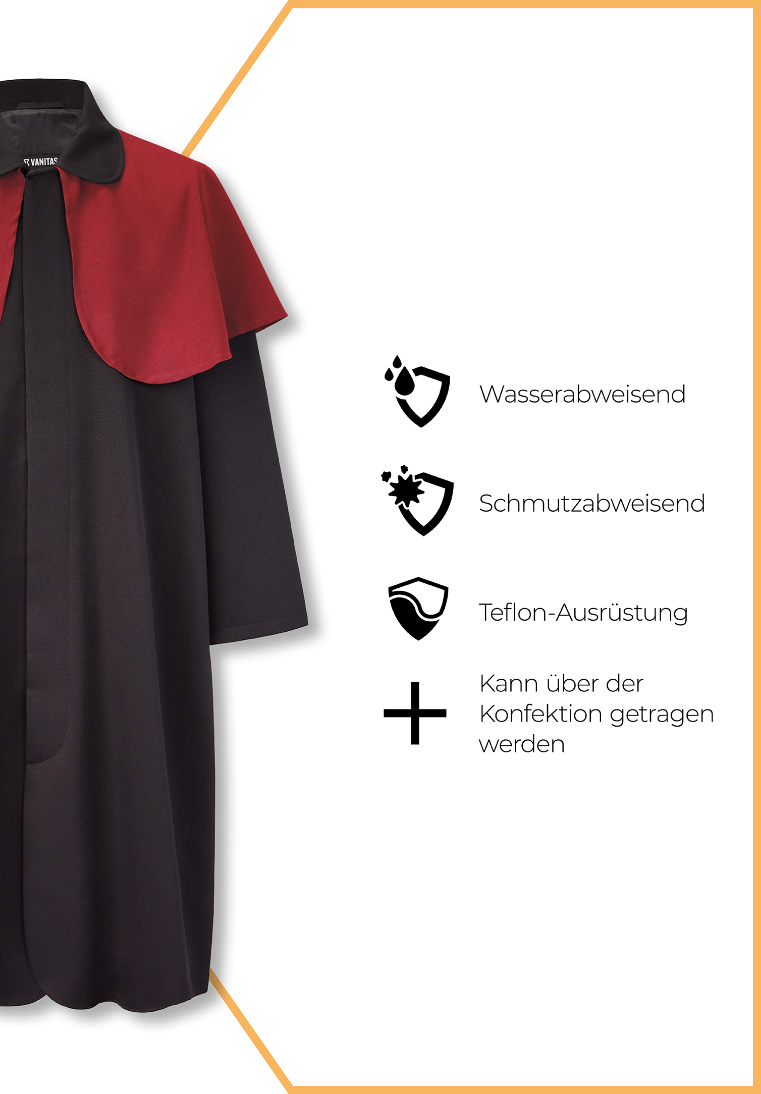 talar rundkragen - ausführung rundkragen - weinrot - s