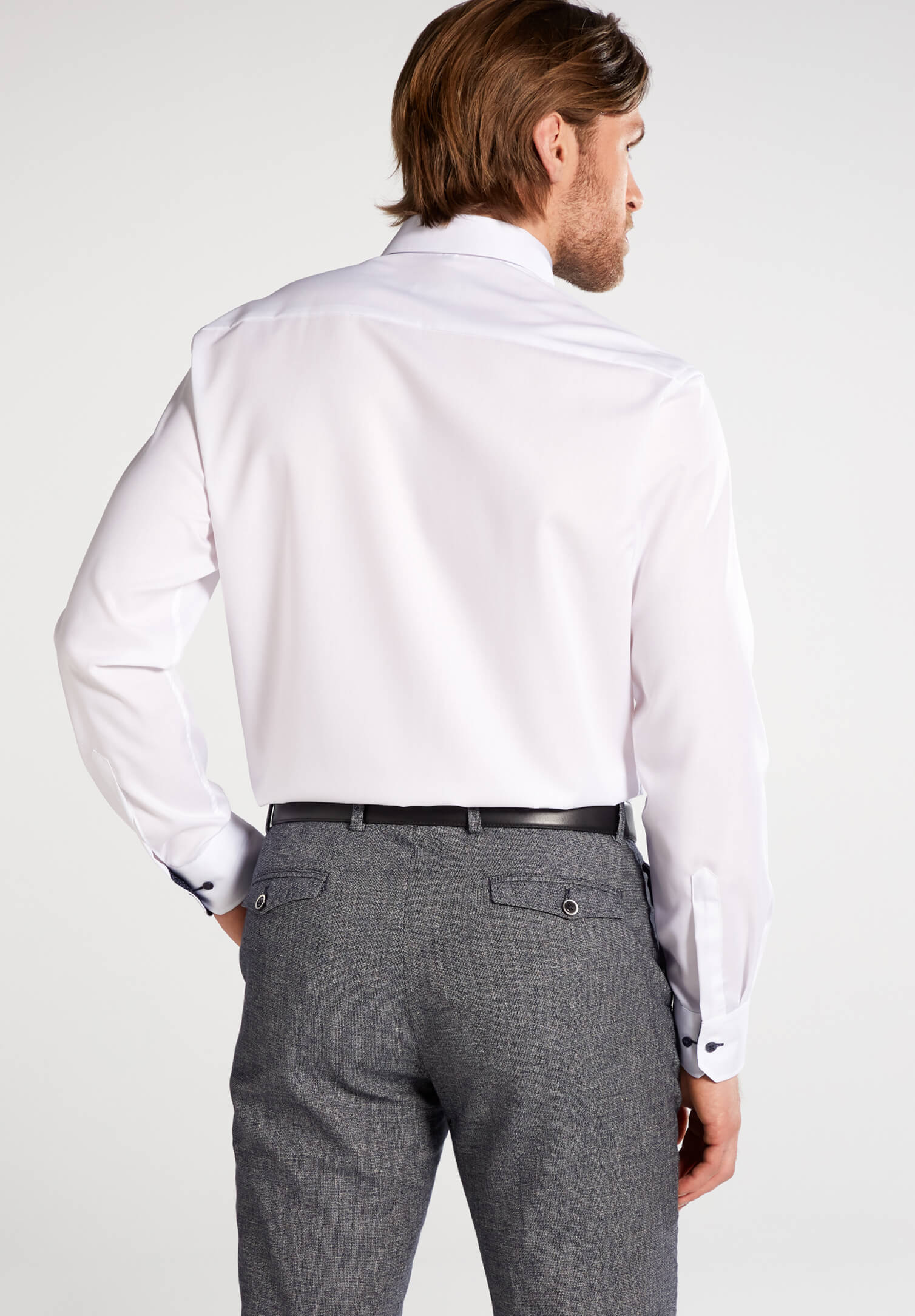eterna hemd pinpoint comfort fit langarm - weiß - 50 - normal