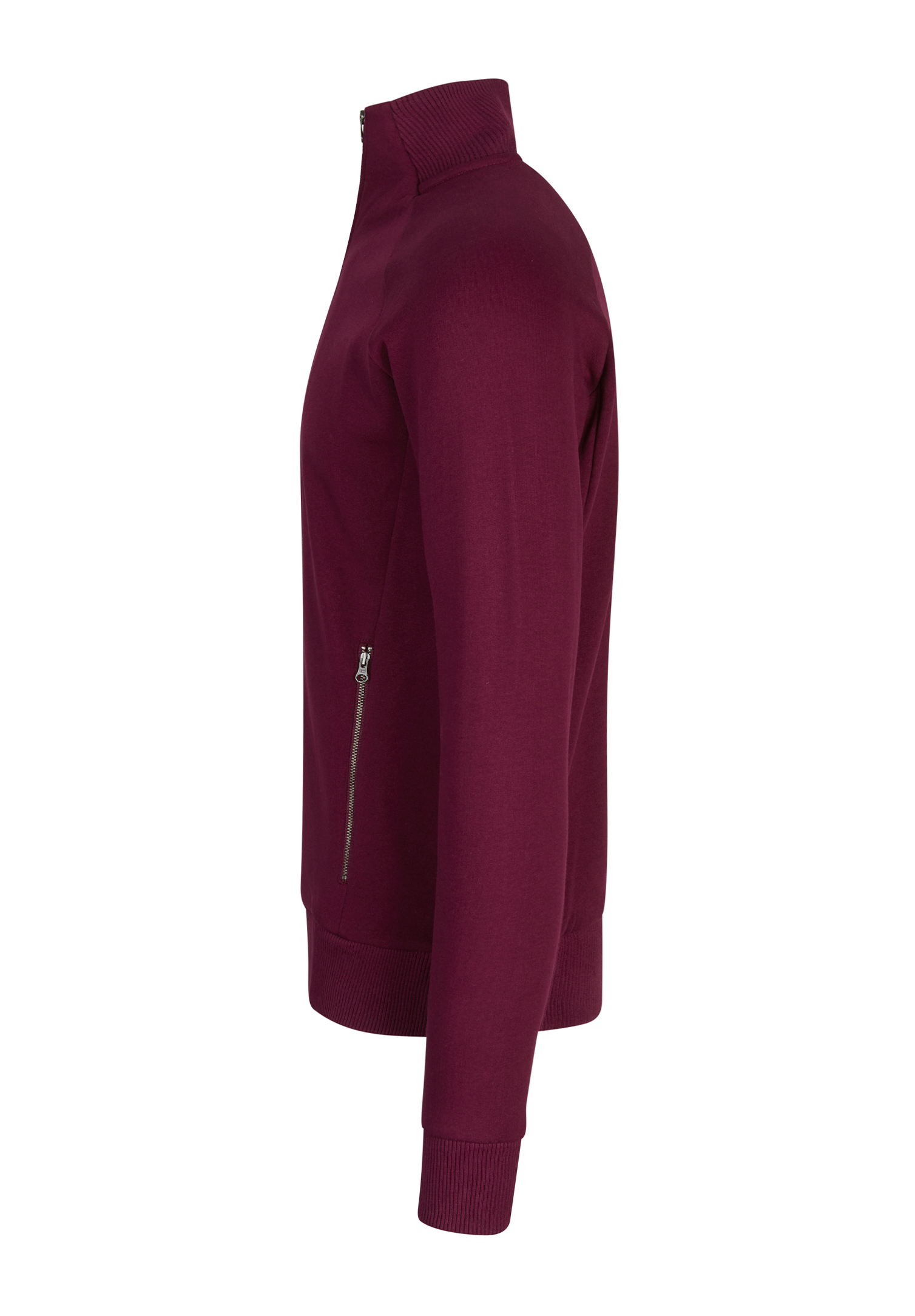 herren sweatjacke zip - bordeaux - 4xl