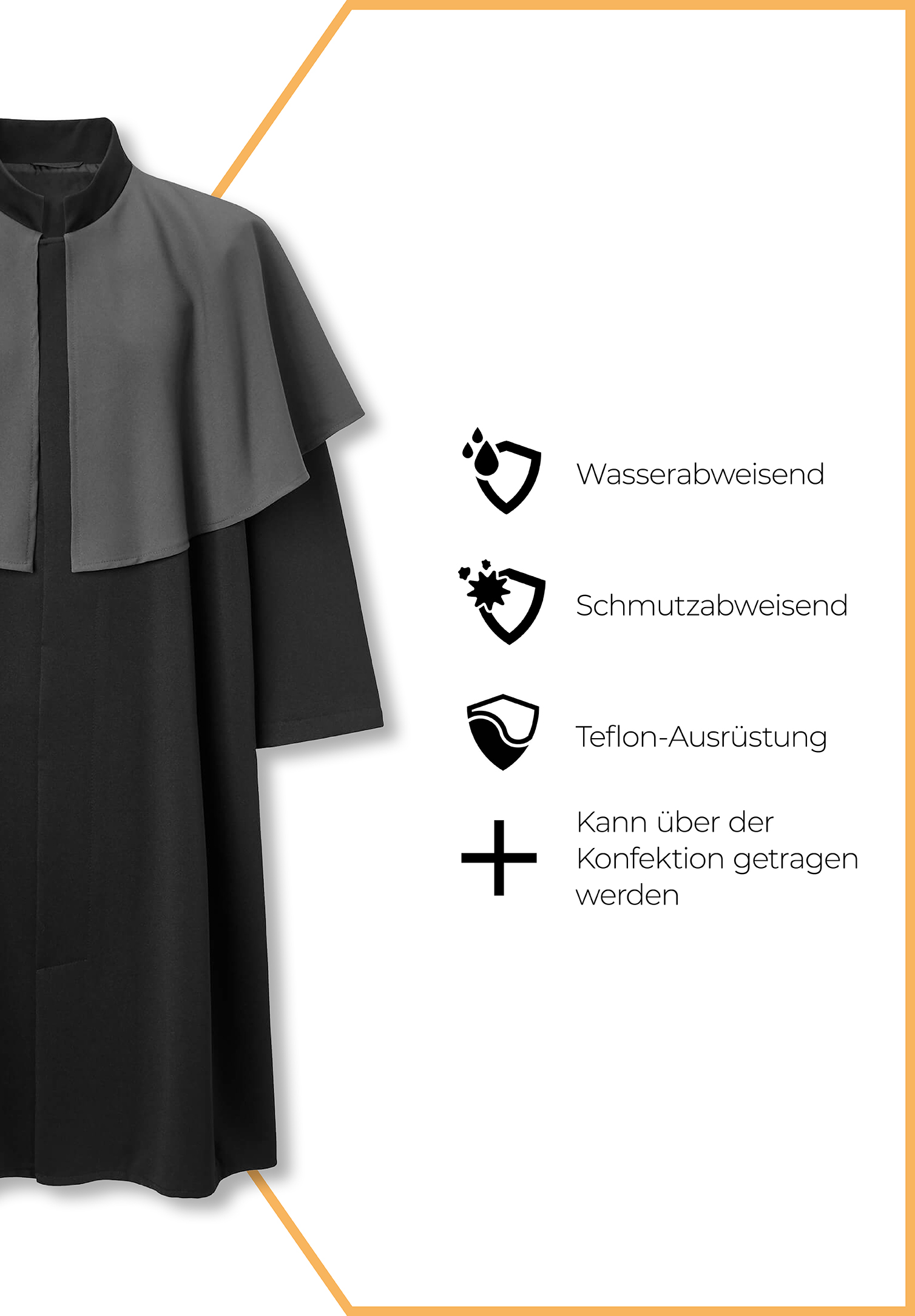 talar stehkragen - ausführung stehkragen - anthrazit - xl