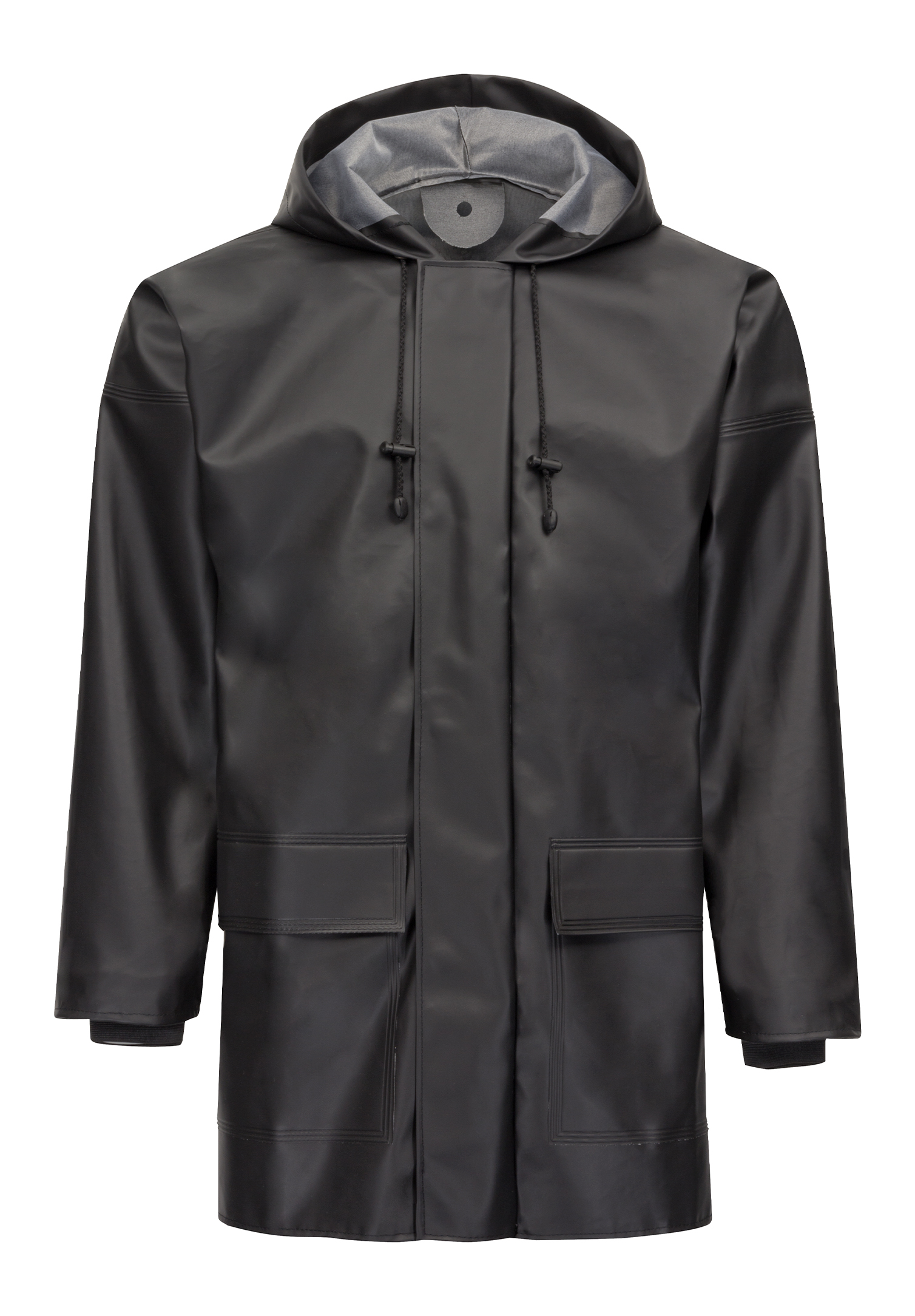 regenjacke schwarz mit kapuze - wind-und einlaufschutz - 48 -