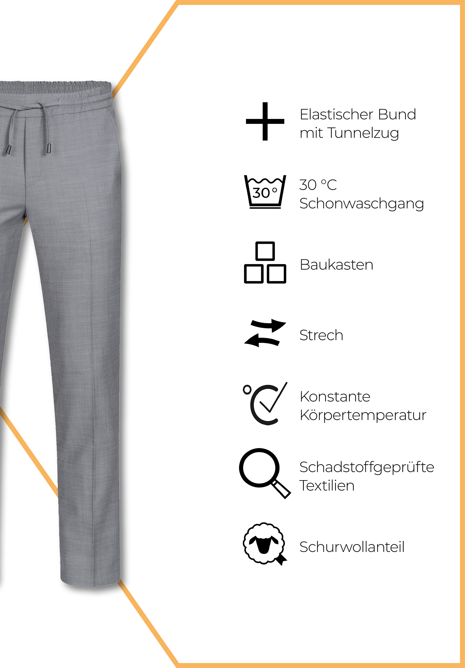 aerio joggpants modern fit - hellgrau - 48
