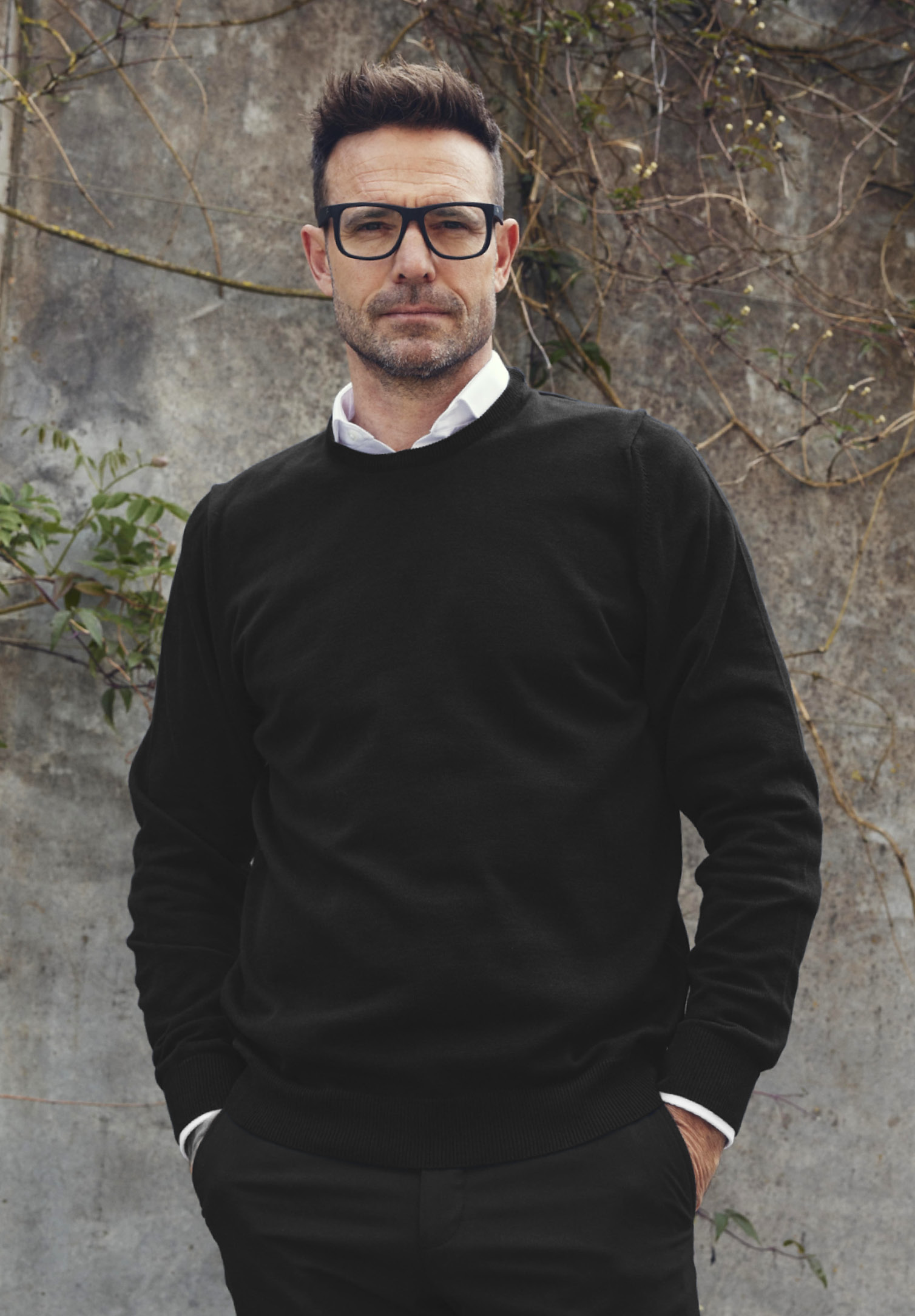 herren feinstrickpullover baumwolle - schwarz - xl